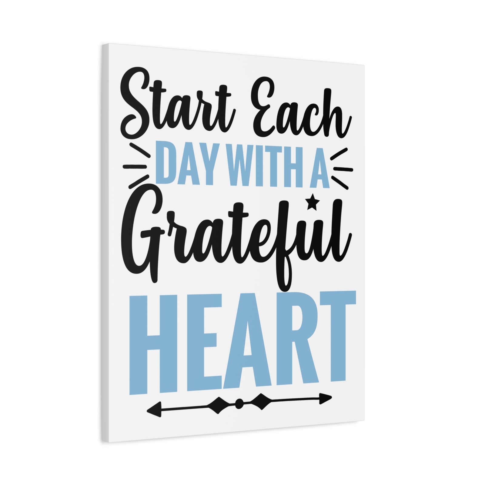 Scripture Canvas A Grateful Heart Psalm 107:1 Christian Wall Art Print Ready to Hang-Express Your Love Gifts