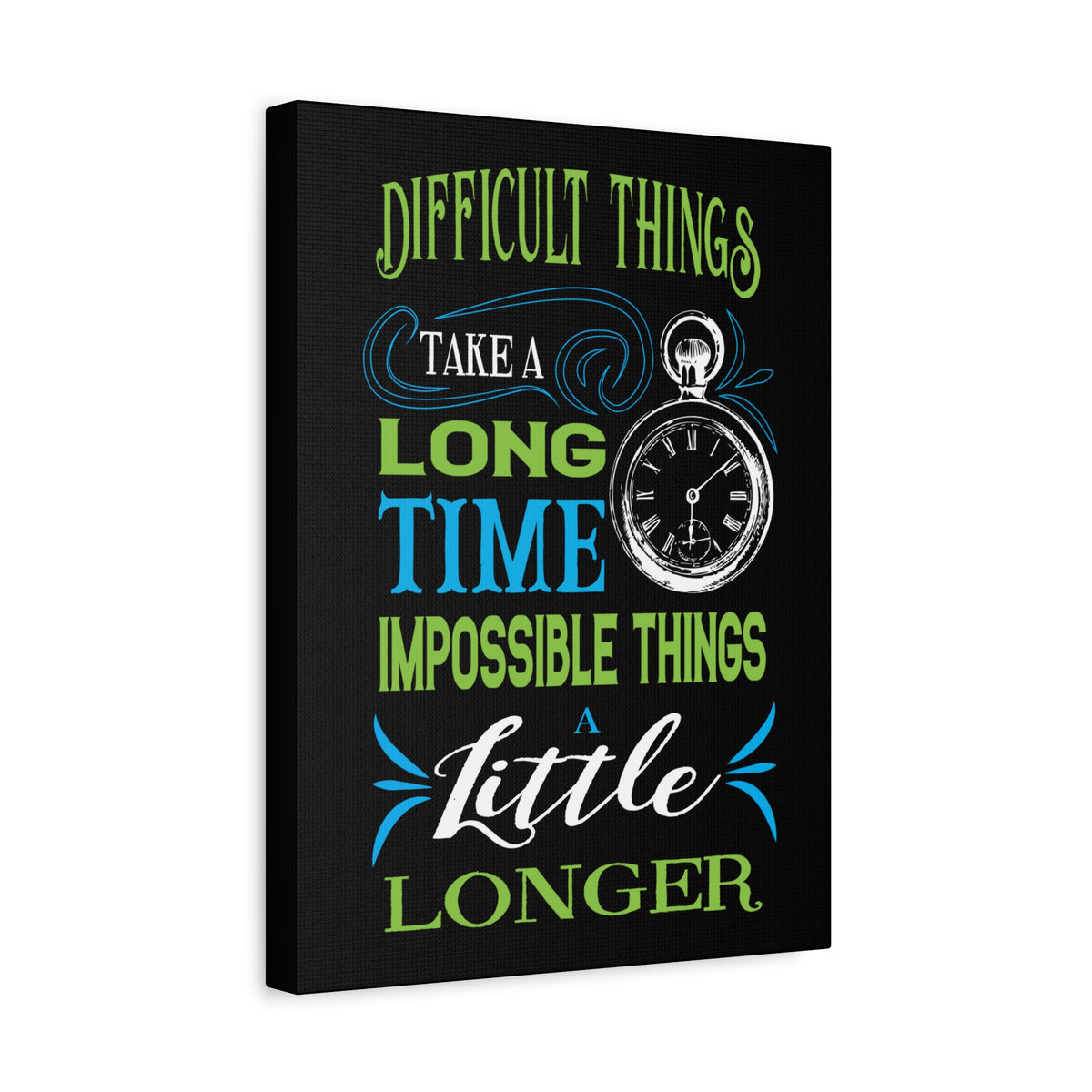 Inspirational Quote Canvas Long Time Wall Art Motivational Motto Inspiring Prints Artwork Decor Ready to Hang-Express Your Love Gifts