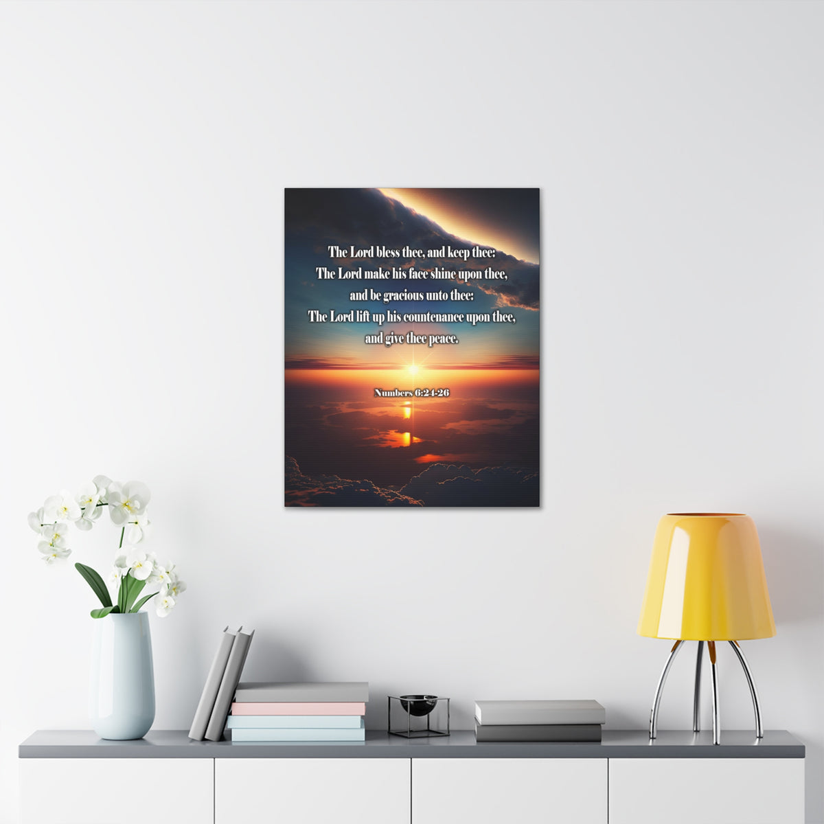 Scripture Walls Lord Bless Numbers 6:24-26 Christian Wall Art Print Ready to Hang Unframed-Express Your Love Gifts