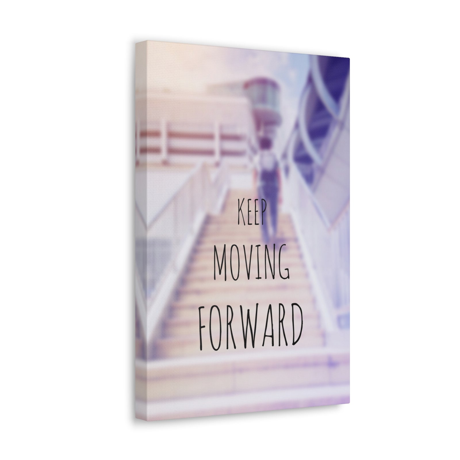 Inspirational Quote Canvas Keep Moving Forward Motivational Print Ready to Hang Artwork-Express Your Love Gifts