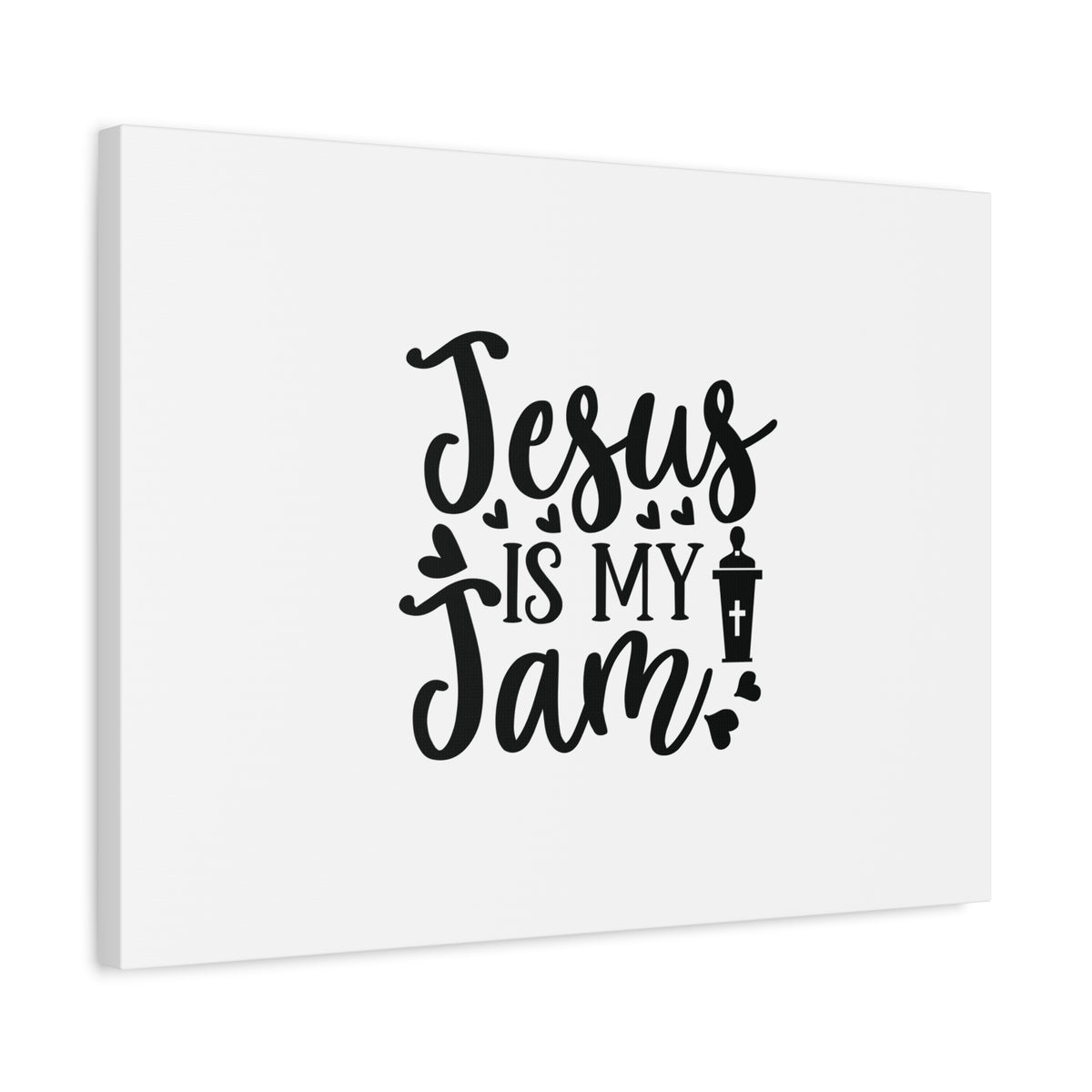 Scripture Canvas Jesus Is My Jam Psalm 23:4 Christian Wall Art Bible Verse Print Ready to Hang-Express Your Love Gifts
