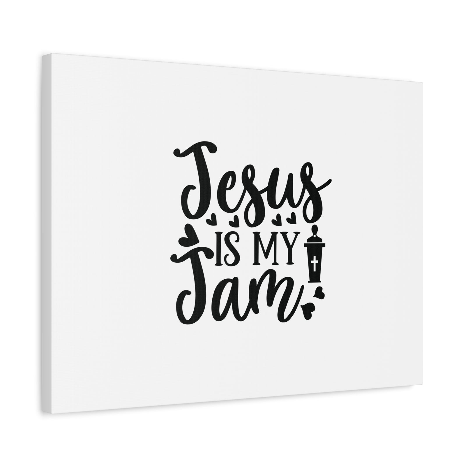 Scripture Canvas Jesus Is My Jam Psalm 23:4 Christian Wall Art Bible Verse Print Ready to Hang-Express Your Love Gifts