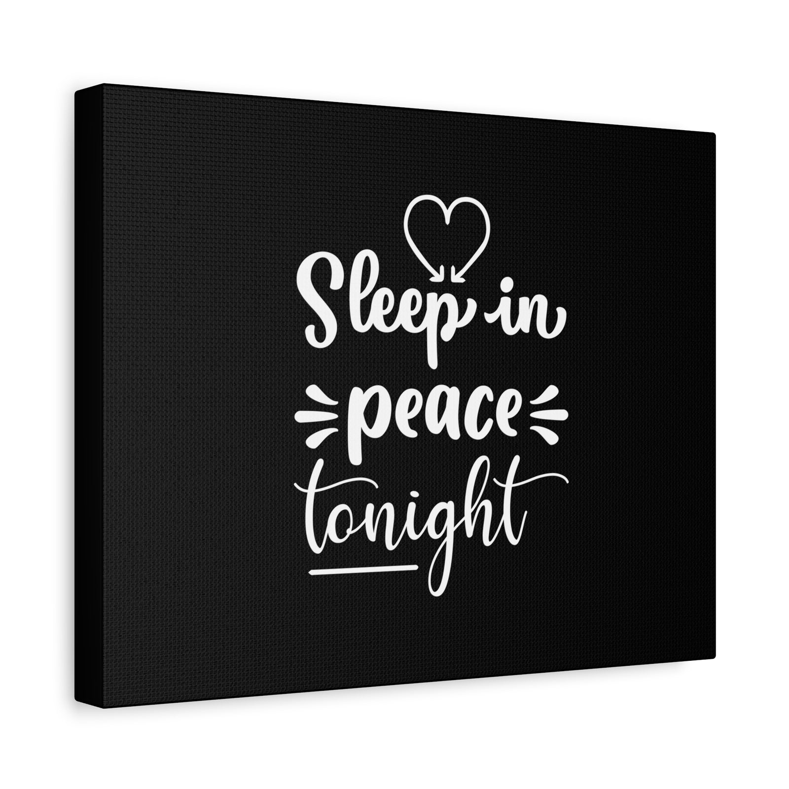 Scripture Canvas Sleep In Peace Tonight Psalm 4:8 Christian Wall Art Bible Verse Print Ready to Hang-Express Your Love Gifts