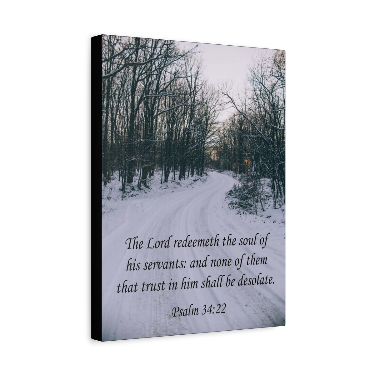 Bible Verse Canvas The Lord Redeemeth The Soul Psalm 34:22 Christian Home Décor Wall Art Scripture Ready to Hang Faith Print-Express Your Love Gifts