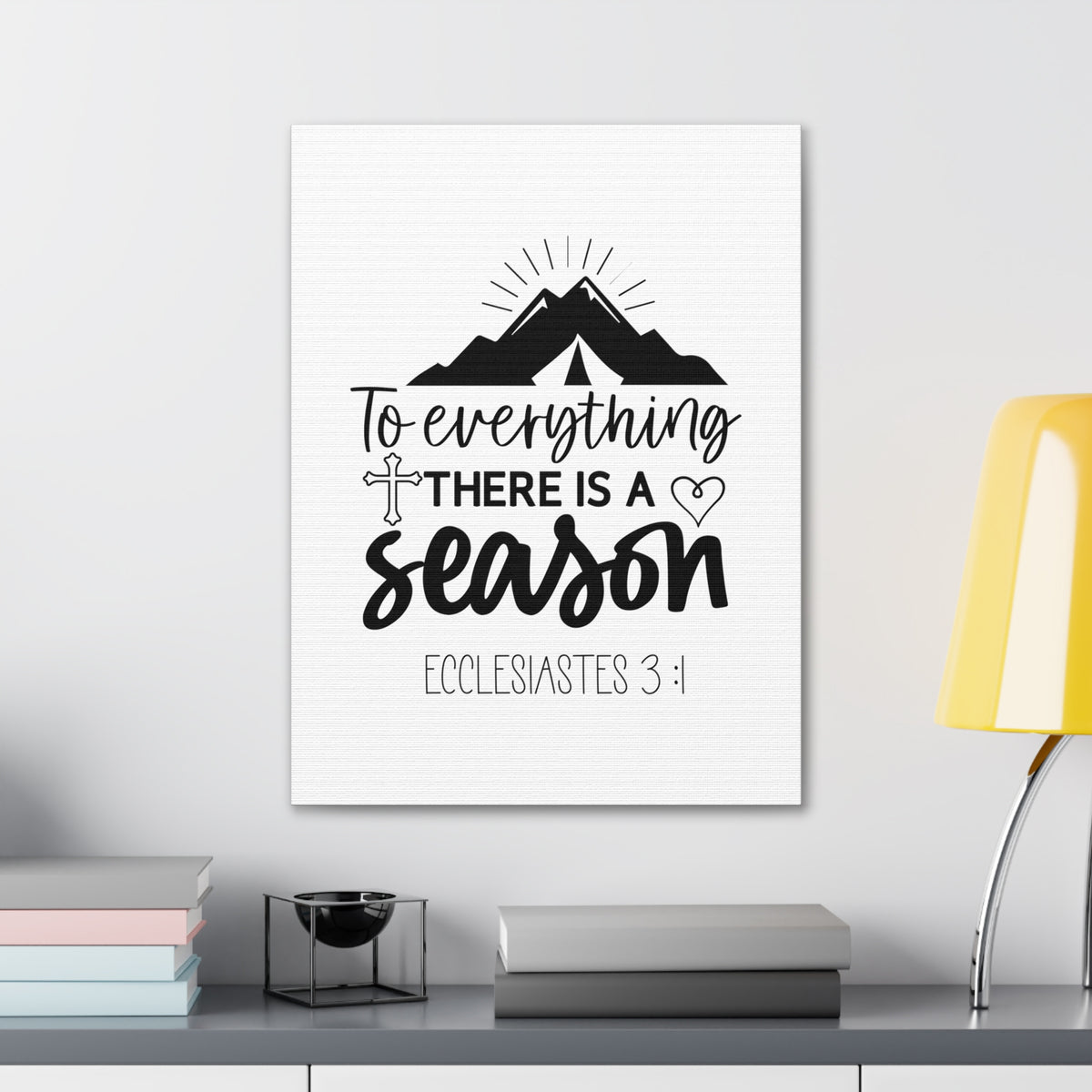 Scripture Walls Ecclesiastes 3:1 To Eveything Bible Verse Canvas Christian Wall Art Ready to Hang Unframed-Express Your Love Gifts