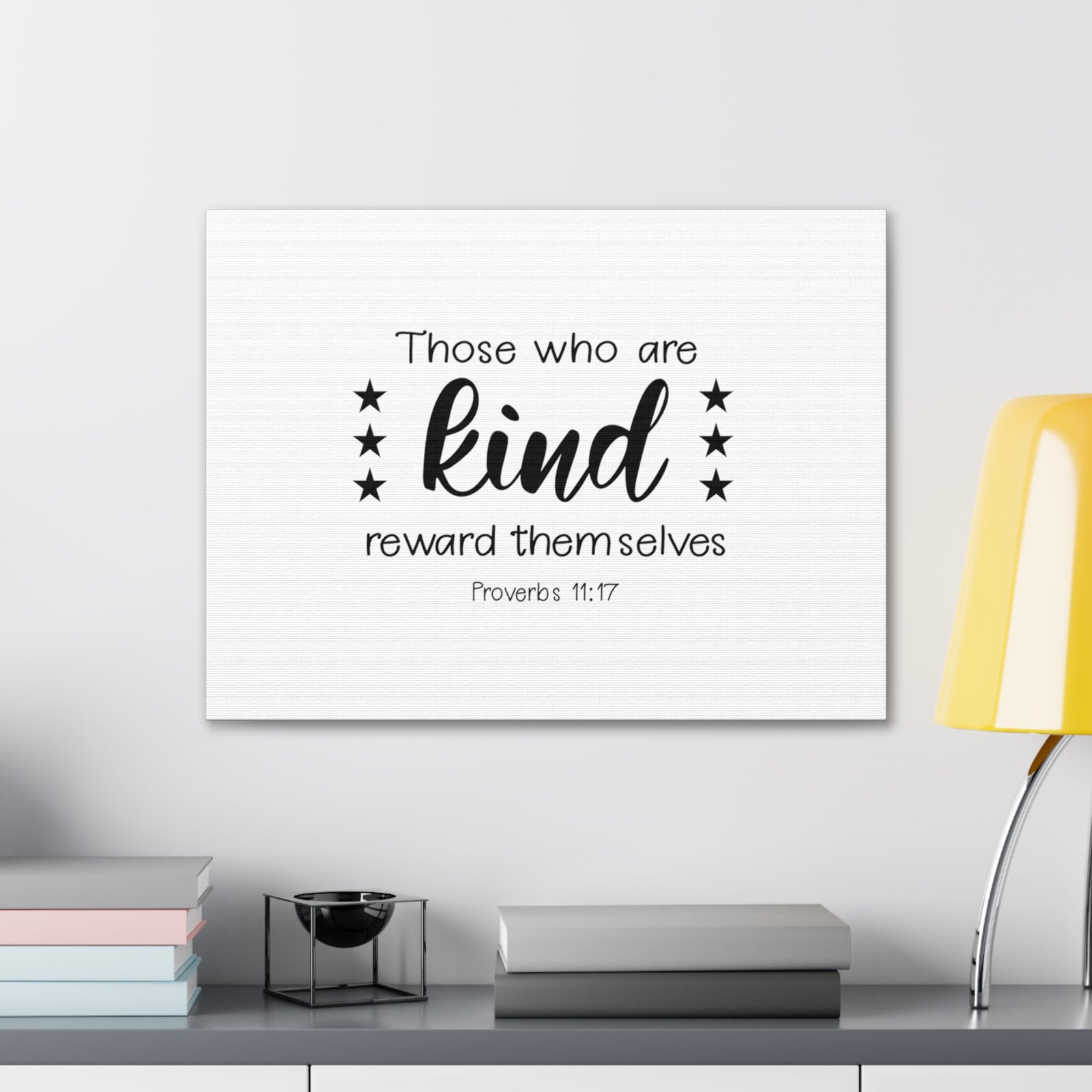 Scripture Walls Proverbs 11:17 Kind Bible Verse Canvas Christian Wall Art Ready to Hang Unframed-Express Your Love Gifts