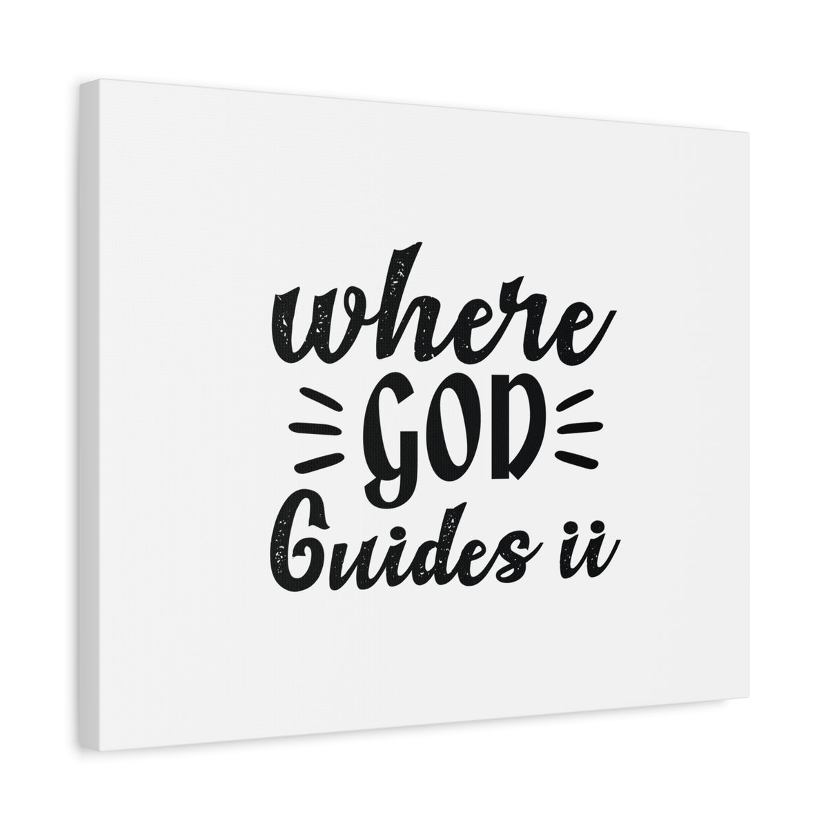 Scripture Canvas Where God Guides It Psalm 119:105 Christian Wall Art Bible Verse Print Ready to Hang-Express Your Love Gifts