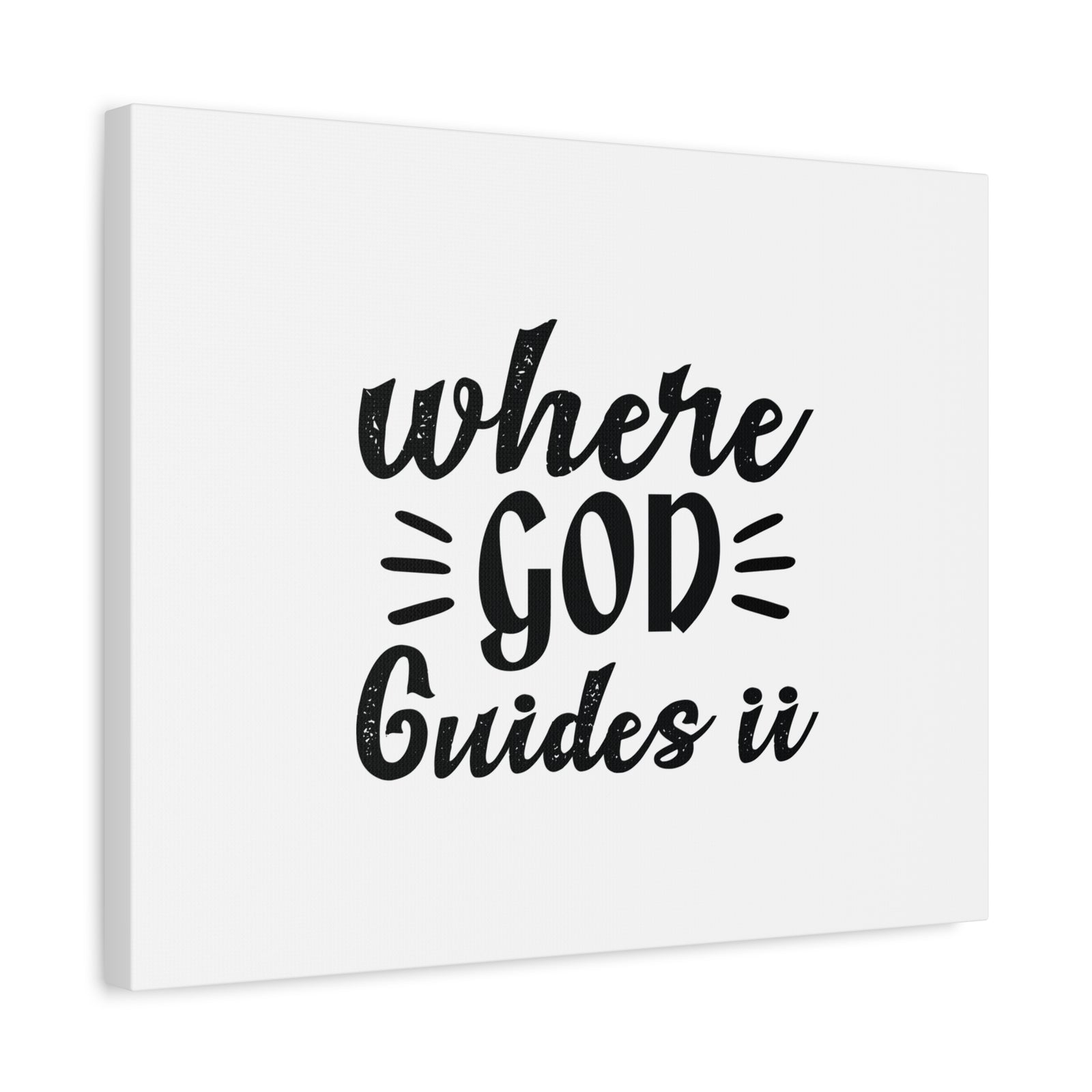 Scripture Canvas Where God Guides It Psalm 119:105 Christian Wall Art Bible Verse Print Ready to Hang-Express Your Love Gifts