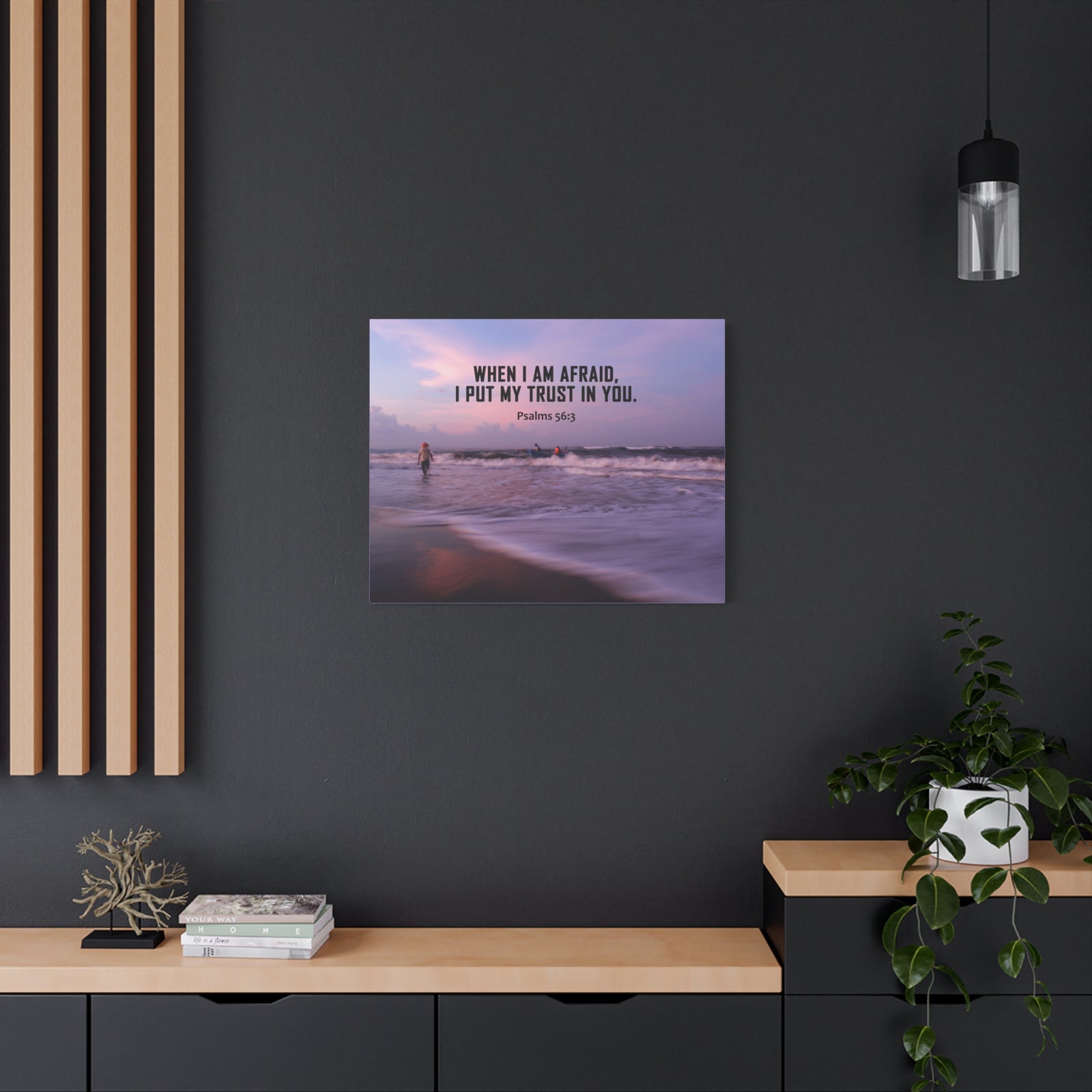 Scripture Canvas My Trust In You Psalm 56:3 Christian Wall Art Bible Verse Print Ready to Hang-Express Your Love Gifts