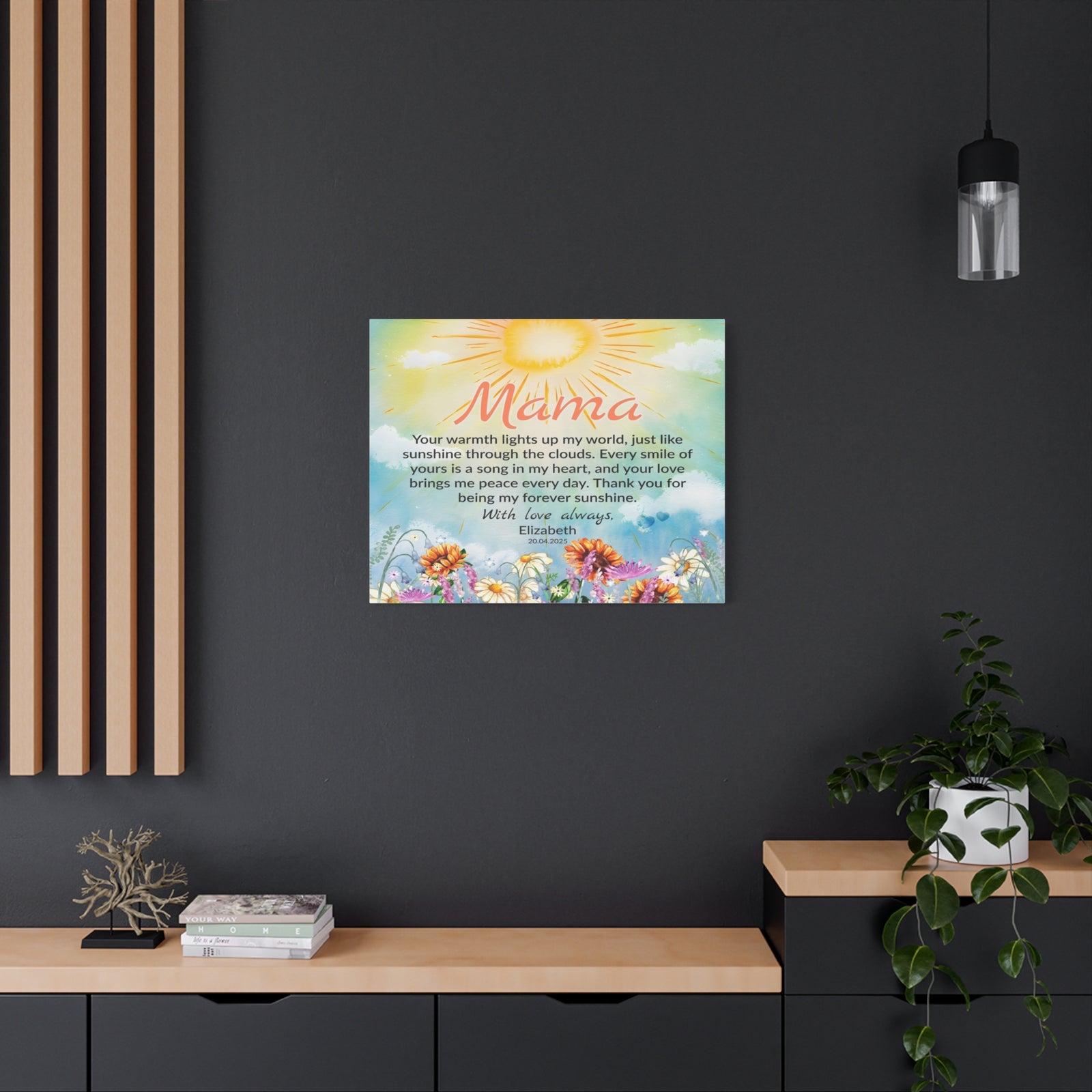 Personalized To Mom Your Smile Lifts Me Higher Custom Canvas Wall Art-Express Your Love Gifts