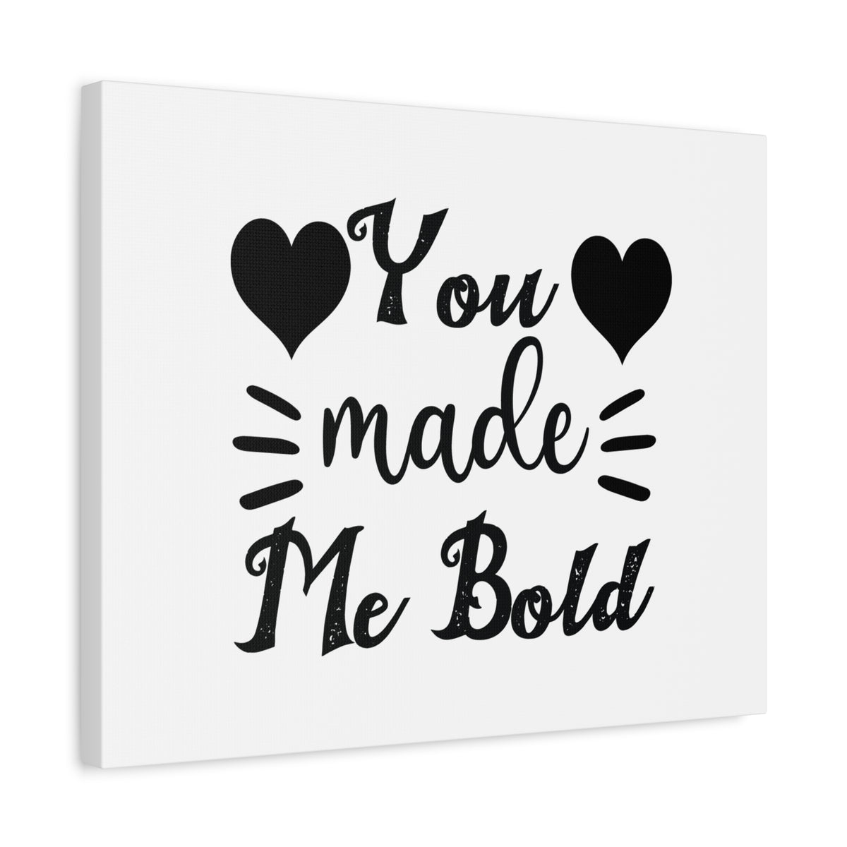 Scripture Canvas You Made Me Bold Psalm 138:3 Heart Christian Wall Art Bible Verse Print Ready to Hang-Express Your Love Gifts