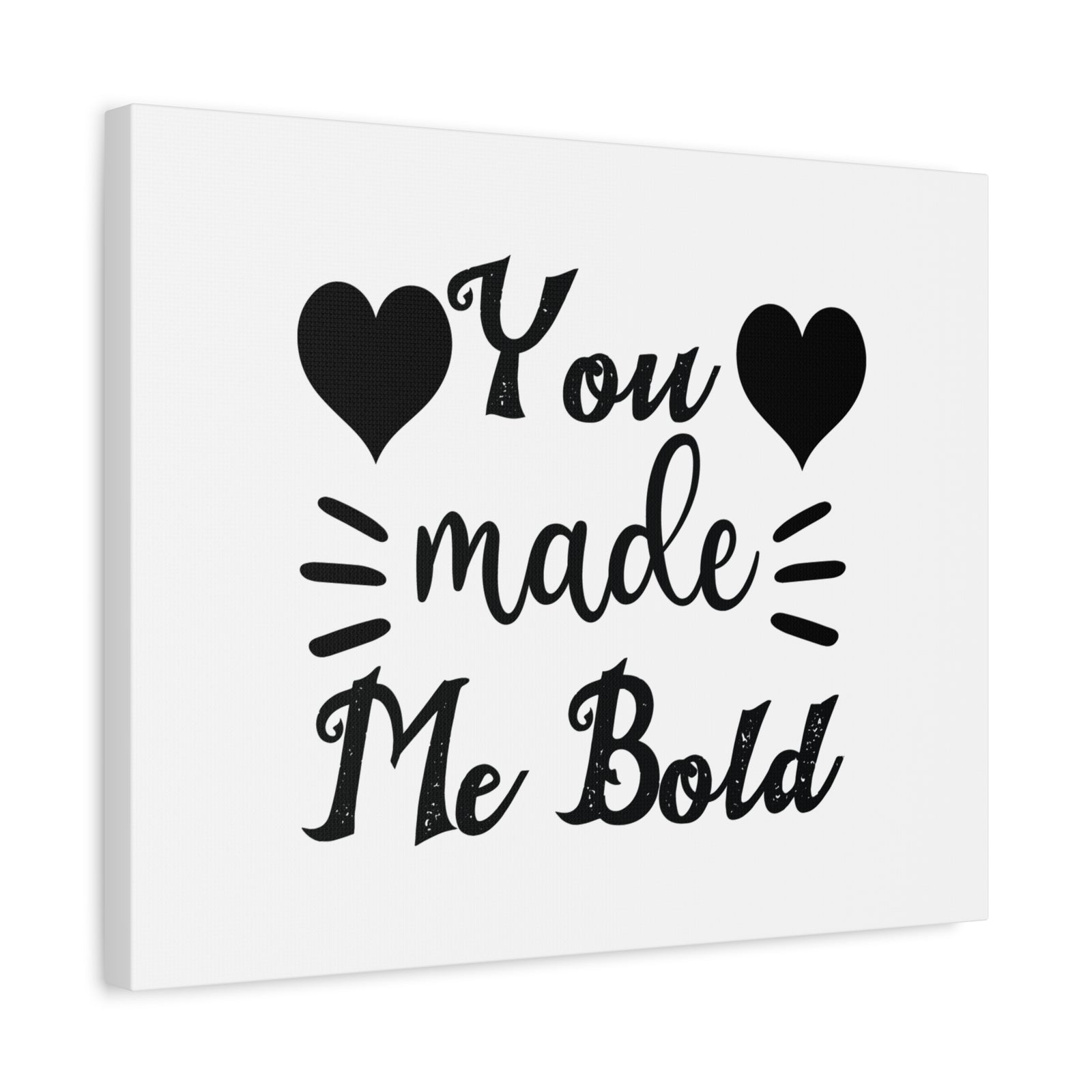 Scripture Canvas You Made Me Bold Psalm 138:3 Heart Christian Wall Art Bible Verse Print Ready to Hang-Express Your Love Gifts