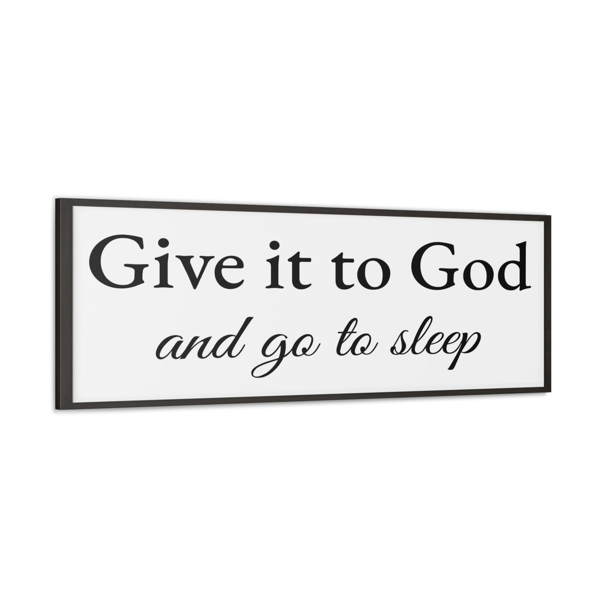 Scripture Walls Give It To God Proverbs 3:24-26 White Bible Verse Canvas Christian Wall Art Ready to Hang Unframed-Express Your Love Gifts