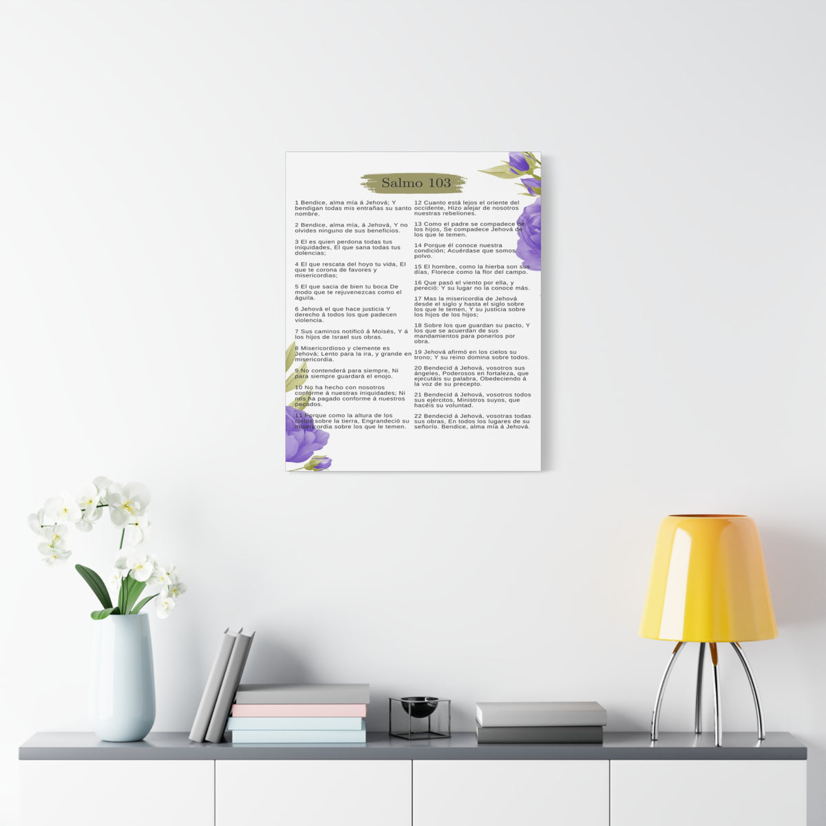Salmo 103 Impresión De Arte Cristiano en la Pared Lista Para Colgar-Express Your Love Gifts