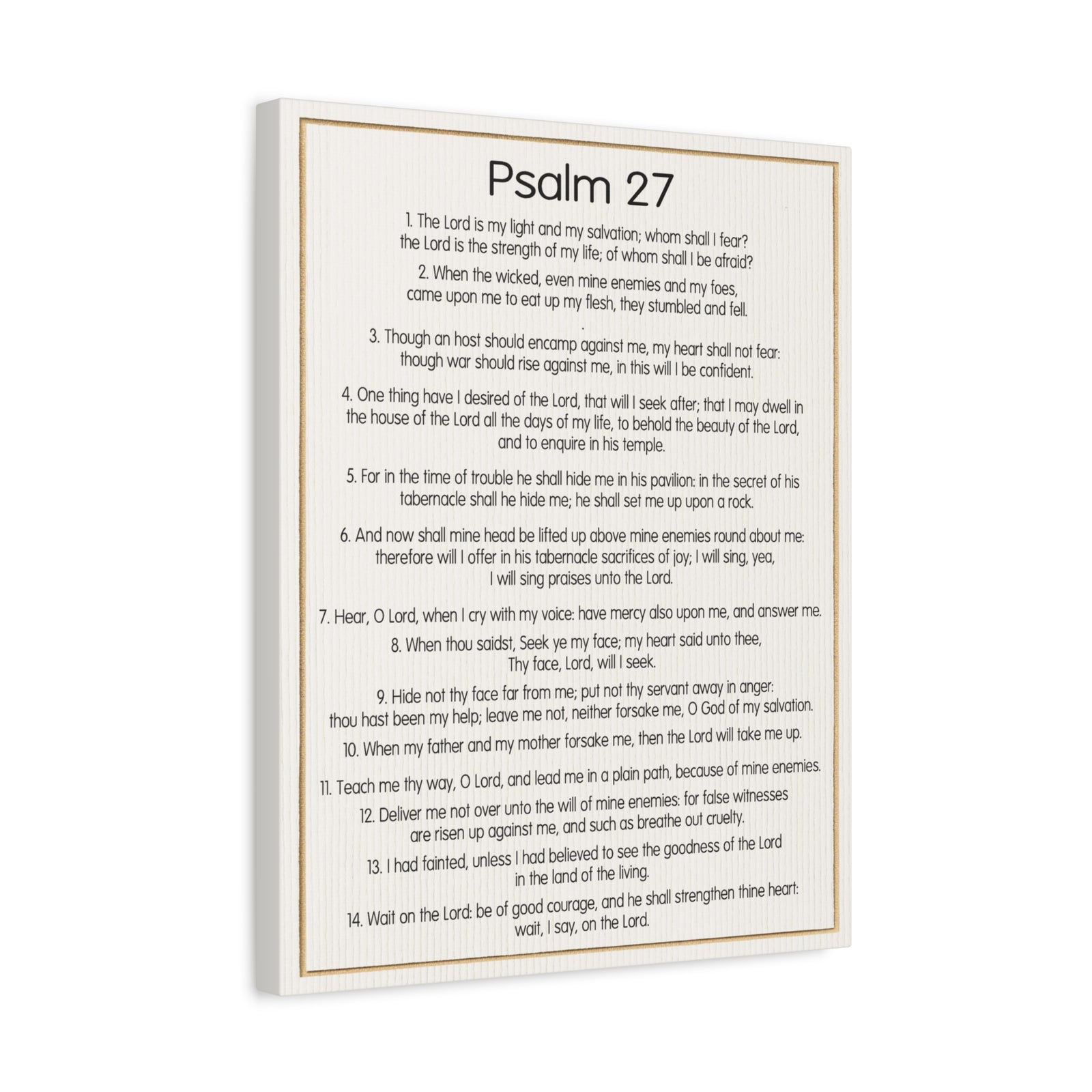 Scripture Walls Fearless Trust in God Psalm 27:1 Christian Wall Art Bible Verse Print Ready to Hang-Express Your Love Gifts