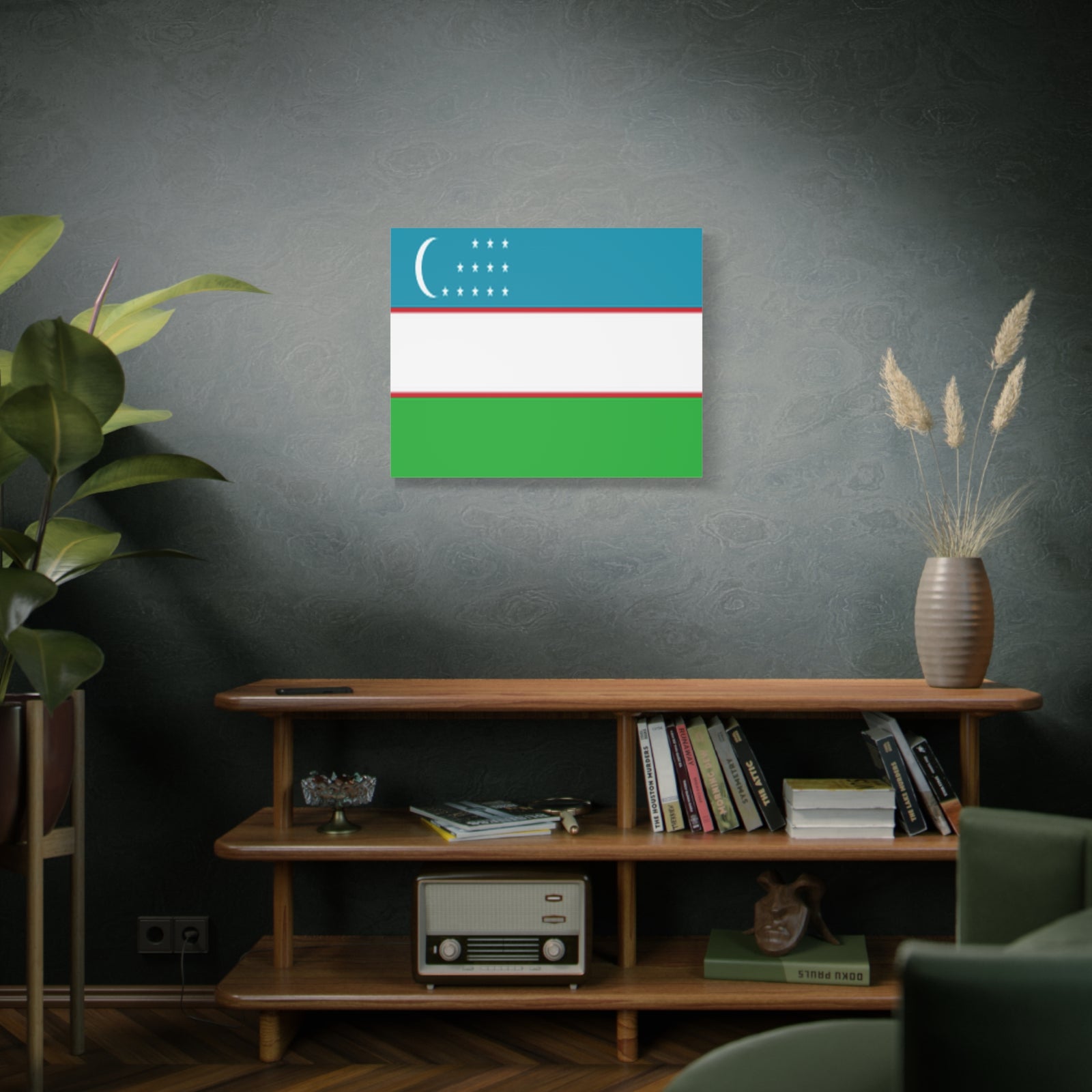 Uzbekistan Country Flag Canvas Vibrant Wall Art Unframed Home Decor-Express Your Love Gifts