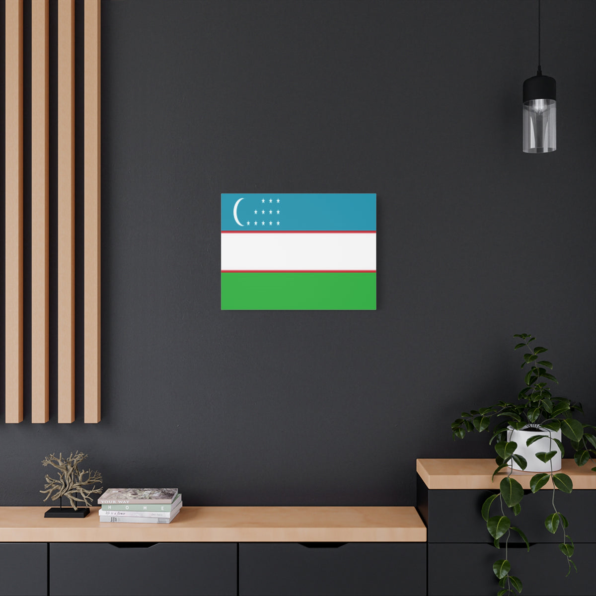 Uzbekistan Country Flag Canvas Vibrant Wall Art Unframed Home Decor-Express Your Love Gifts