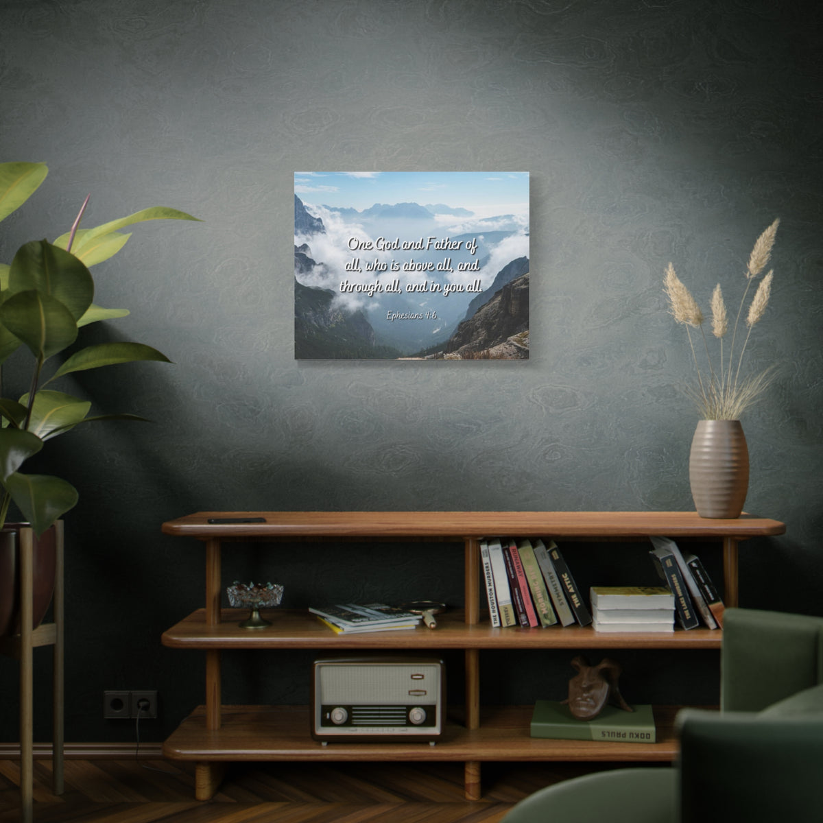 Scripture Canvas Above All Ephesians 4:6 Christian Wall Art Bible Verse Print Ready to Hang-Express Your Love Gifts