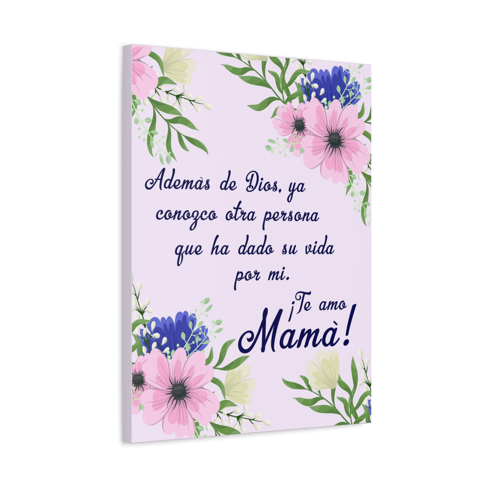 Te Amo Mama Spanish Mom Appreciation Wall Art Ready To Hang Stretched Canvas-Express Your Love Gifts