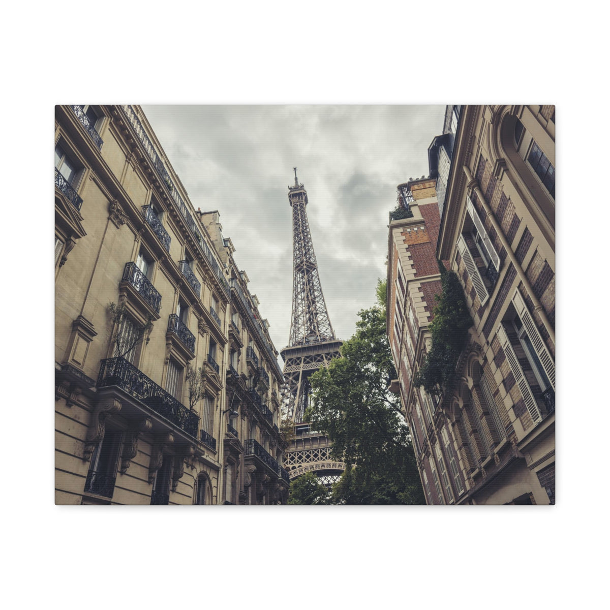 Paris Eiffel Tower Street View France Canvas Artwork High-Quality Breathtaking French City for Home Decor Ready to Hang-Express Your Love Gifts
