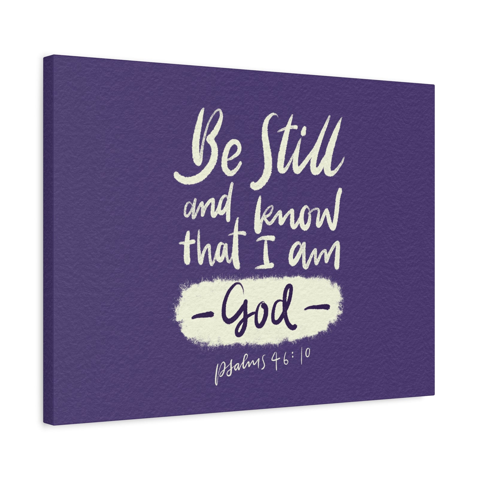 Scripture Walls Know That I Am God Psalm 46:10 Bible Verse Canvas Christian Wall Art Ready to Hang-Express Your Love Gifts