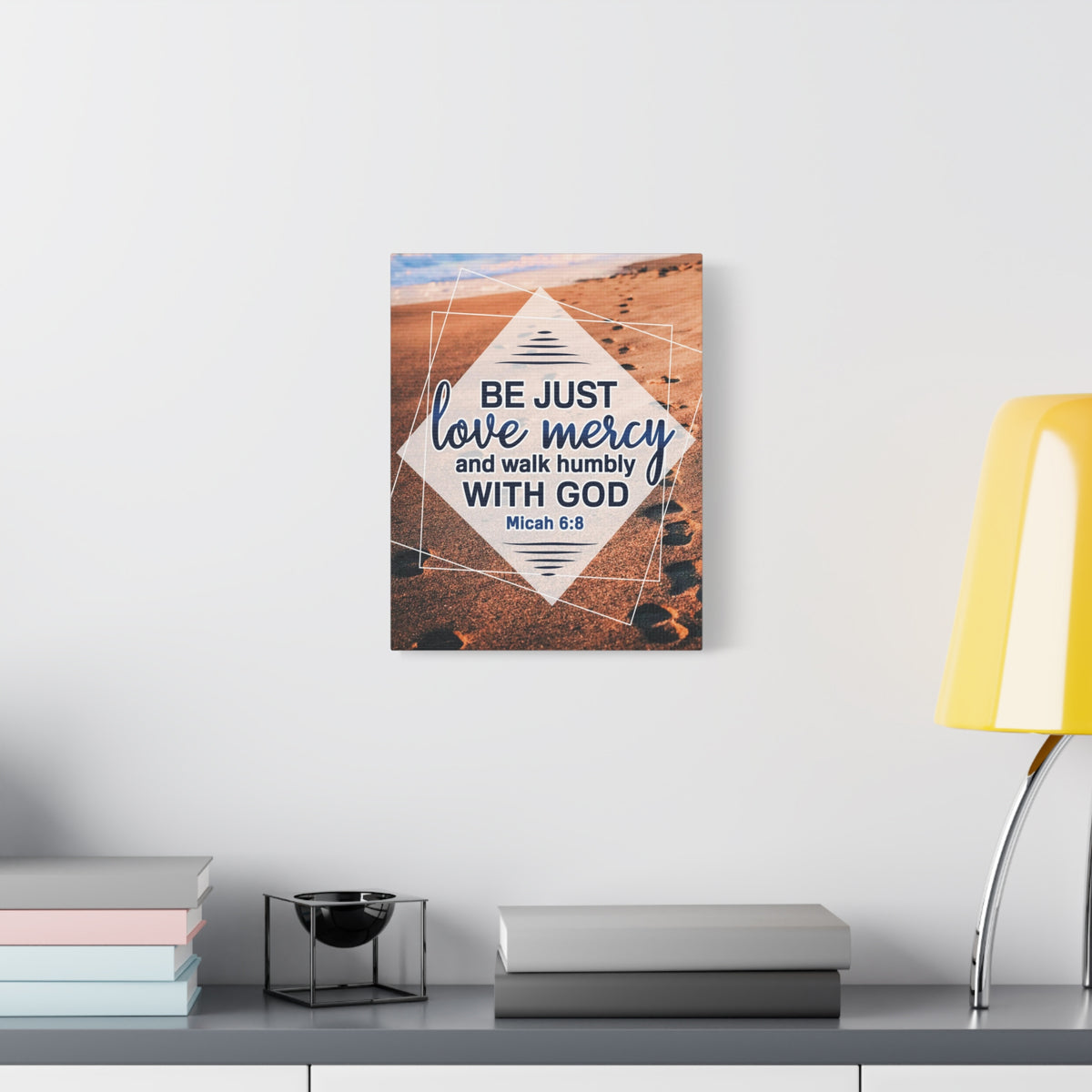 Scripture Canvas Walk Humbly With God Micah 6:8 Christian Wall Art Bible Verse Print Ready to Hang-Express Your Love Gifts