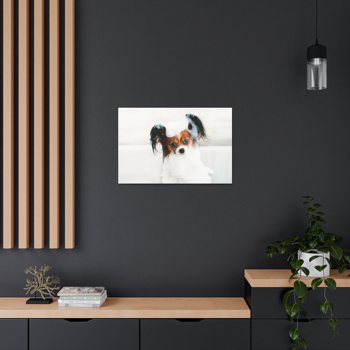 Cute Papillon Bath Canvas Wall Art for Home Decor Ready-to-Hang-Express Your Love Gifts