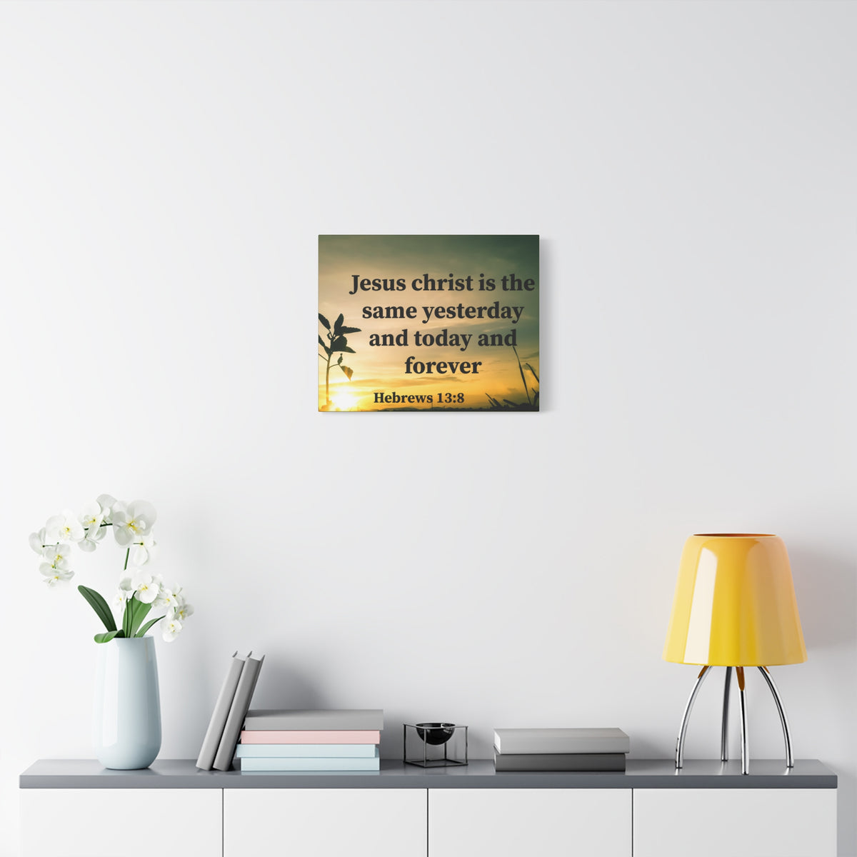 Scripture Walls Today And Forever Hebrews 13:8 Bible Verse Canvas Christian Wall Art Ready to Hang