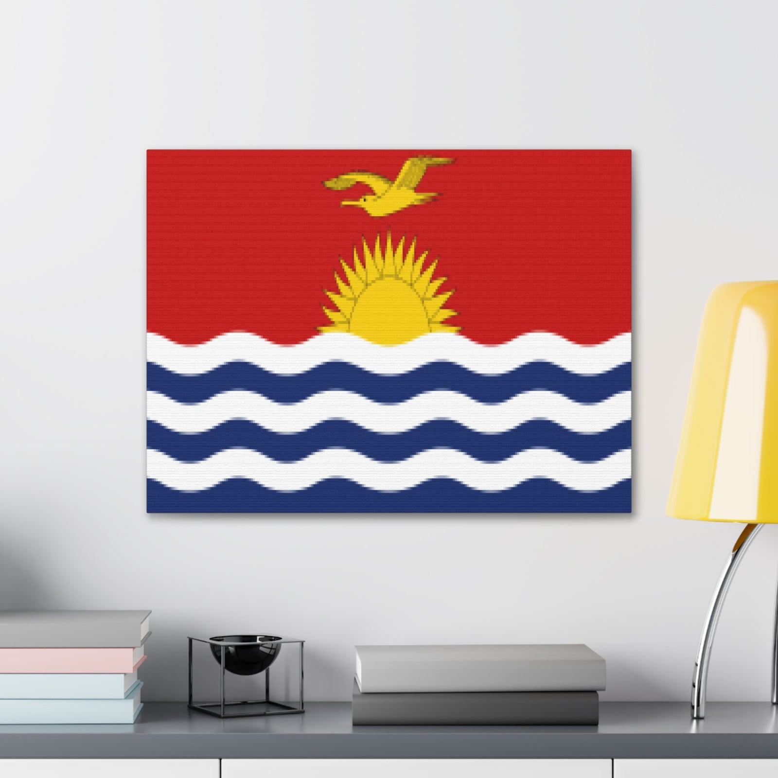 Kiribati Country Flag Canvas Vibrant Wall Art Unframed Home Decor-Express Your Love Gifts
