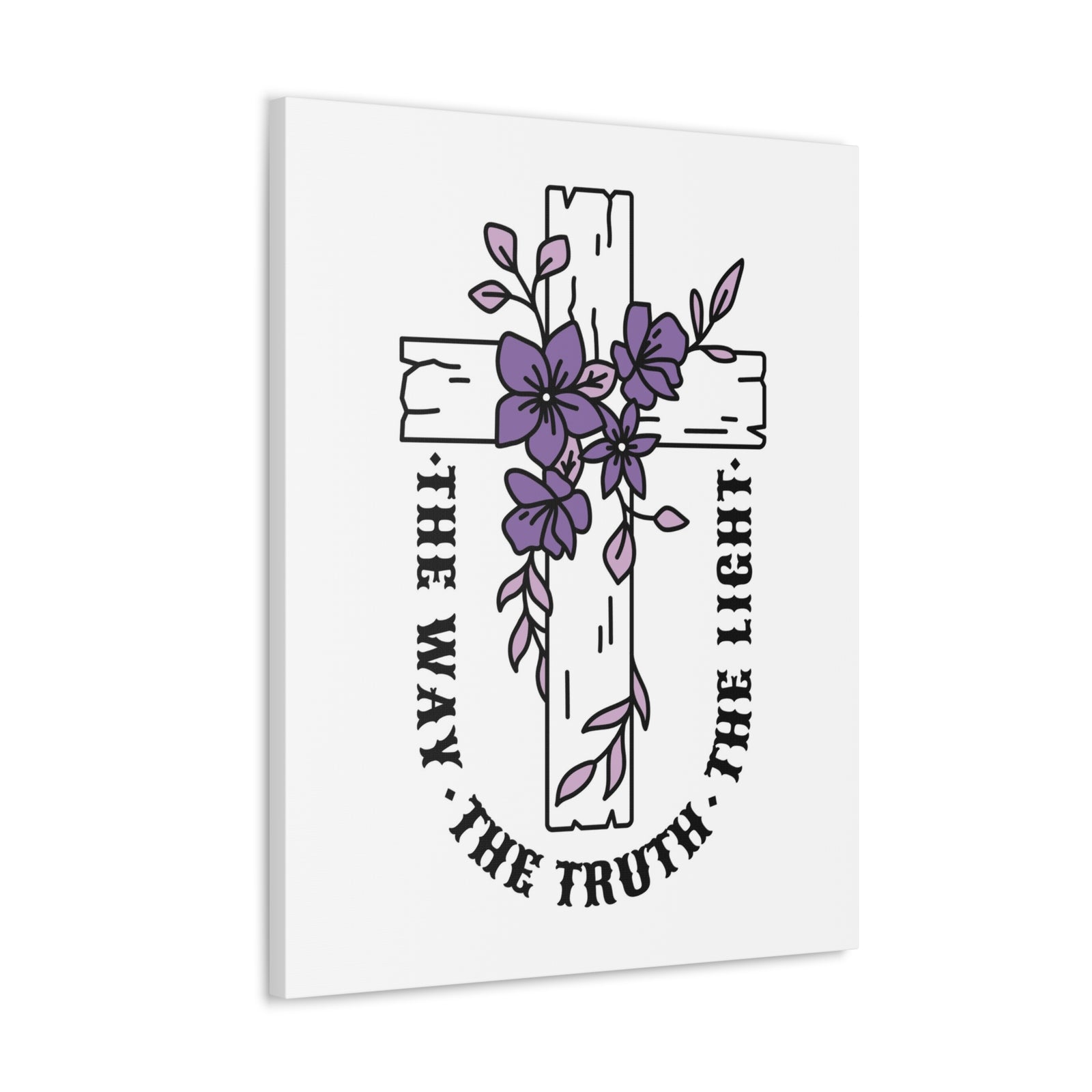 Scripture Walls John 14:6 Way Truth Life Bible Verse Canvas Christian Wall Art Ready to Hang Unframed-Express Your Love Gifts