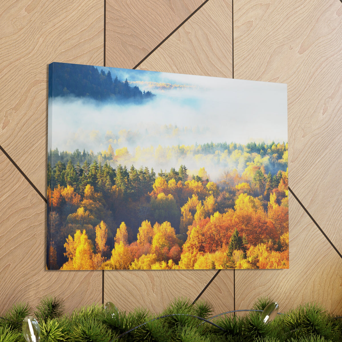Forest Mystic Autumn Nature Wilderness Photography Canvas Wall Art for Home Decor Ready-to-Hang-Express Your Love Gifts