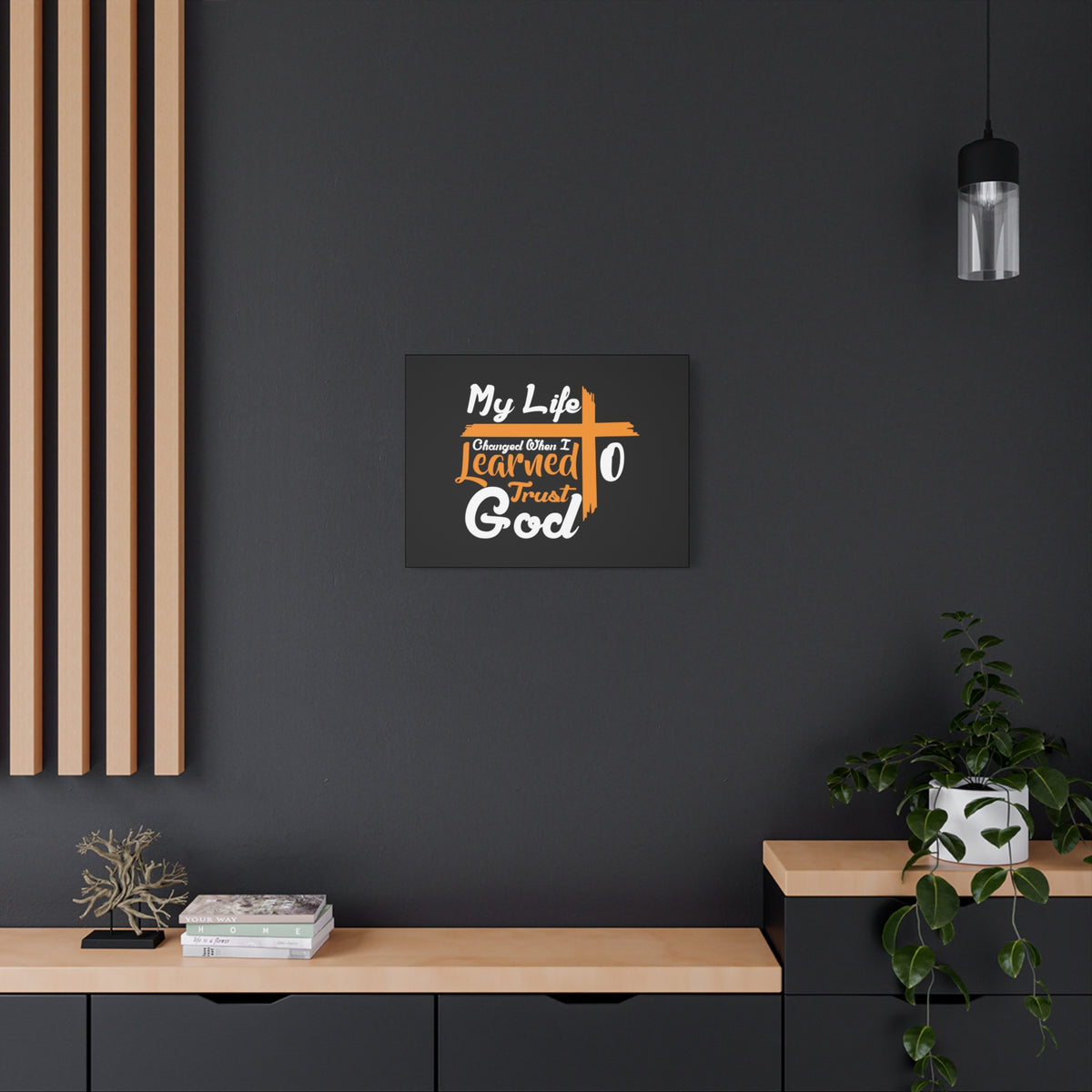 Scripture Canvas My Life Changed PSALM 37:3 Christian Wall Art Bible Verse Print Ready to Hang-Express Your Love Gifts