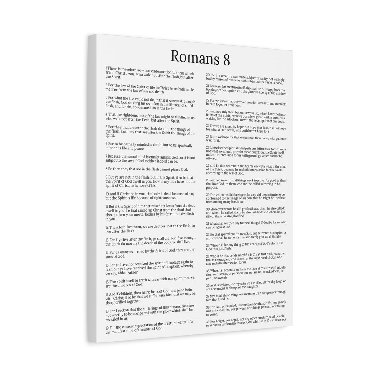 Scripture Walls Glorification Romans 8 Chapter White Christian Wall Art Print Ready to Hang Unframed-Express Your Love Gifts