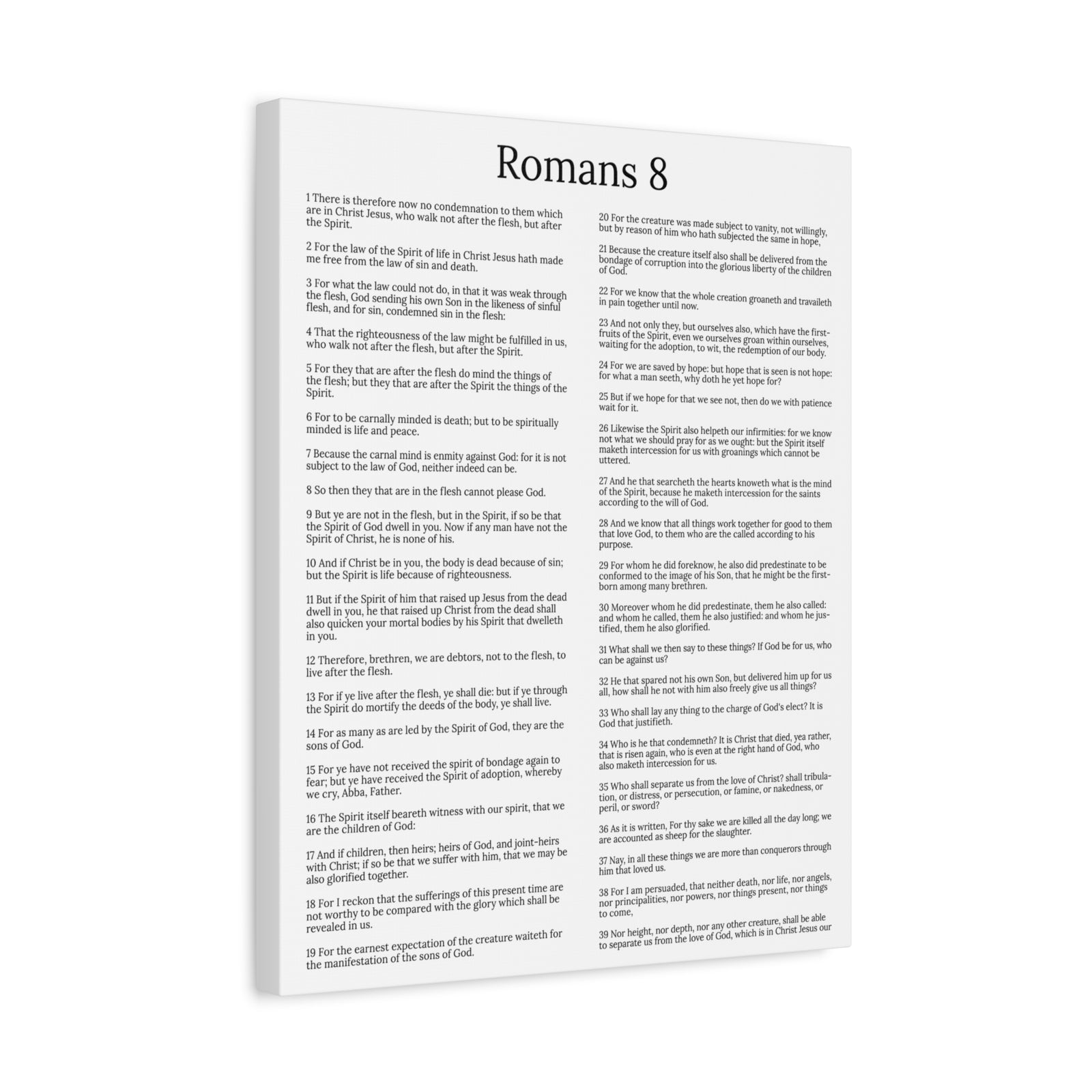 Scripture Walls Glorification Romans 8 Chapter White Christian Wall Art Print Ready to Hang Unframed-Express Your Love Gifts