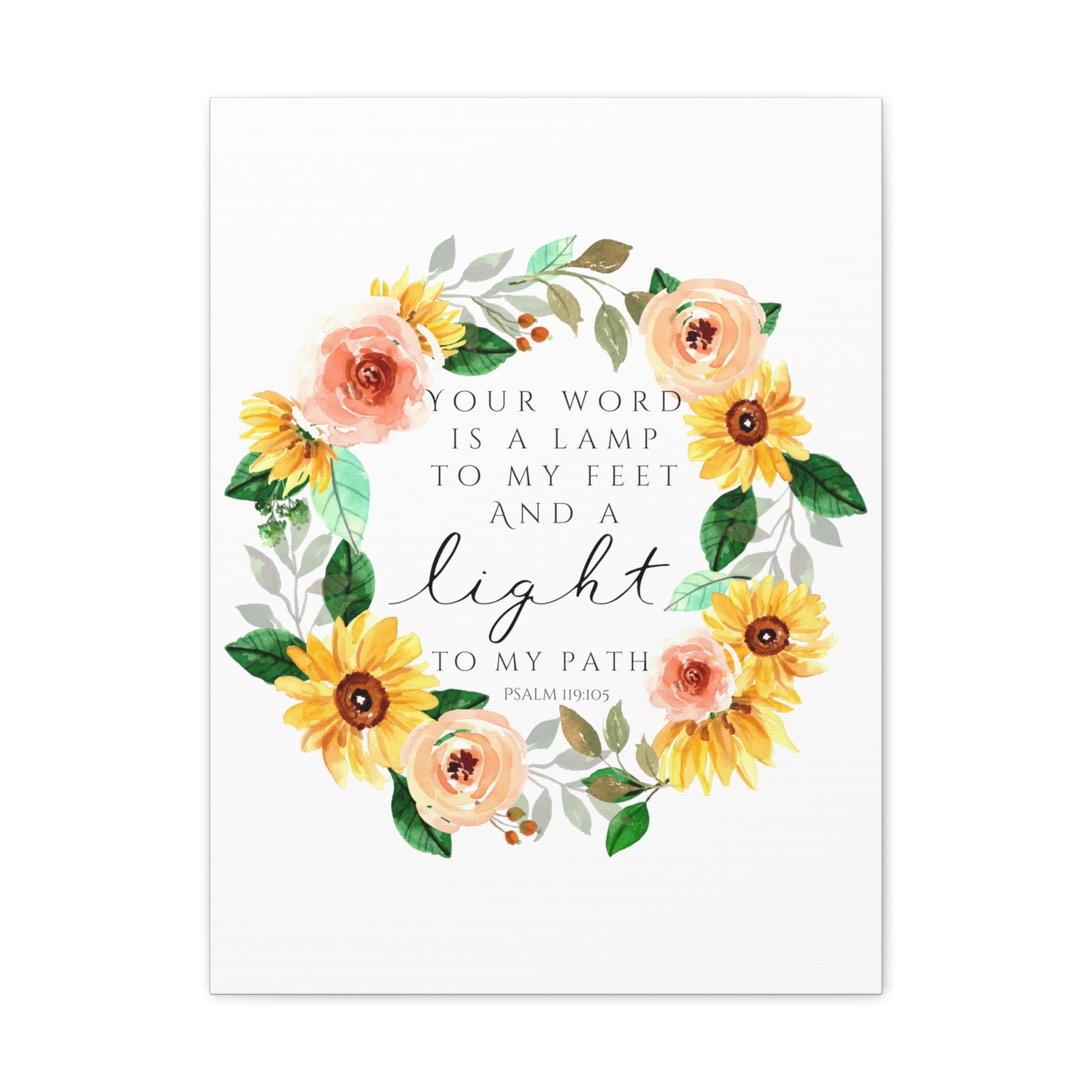 Scripture Walls Psalm 119:105 To My Path Bible Verse Canvas Christian Wall Art Ready to Hang Unframed-Express Your Love Gifts