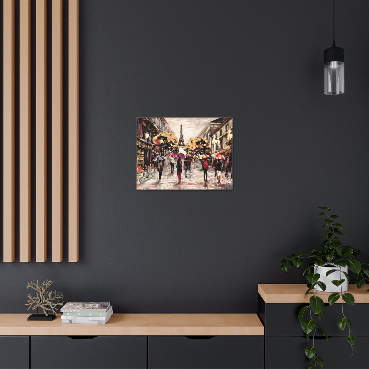Paris Urban People Walking France Canvas Artwork High-Quality Breathtaking French City for Home Decor Ready to Hang-Express Your Love Gifts