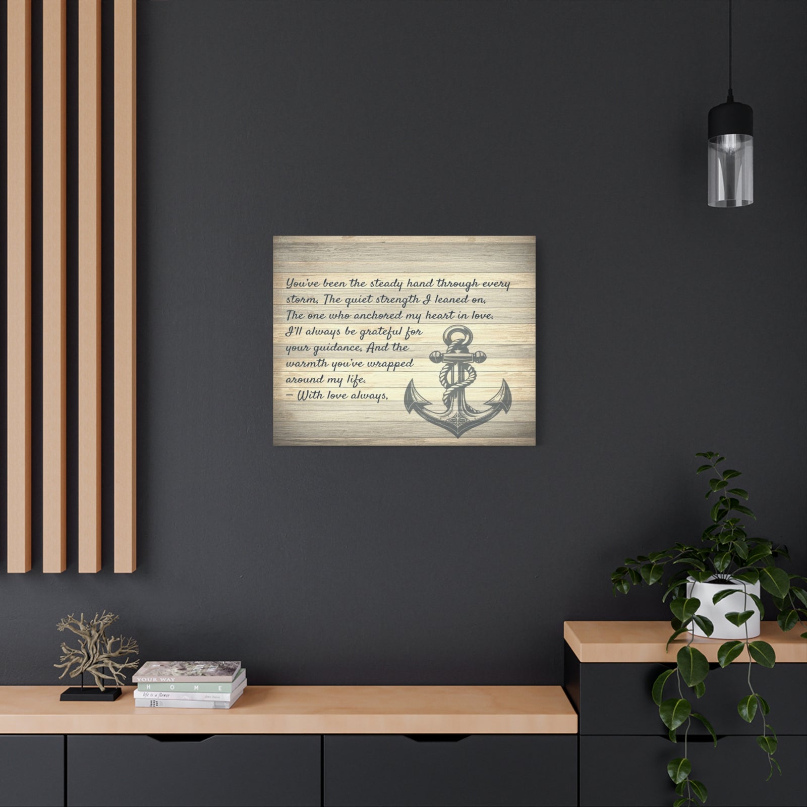 Personalized To Mom Your Love Anchors Me Custom Canvas Wall Art-Express Your Love Gifts