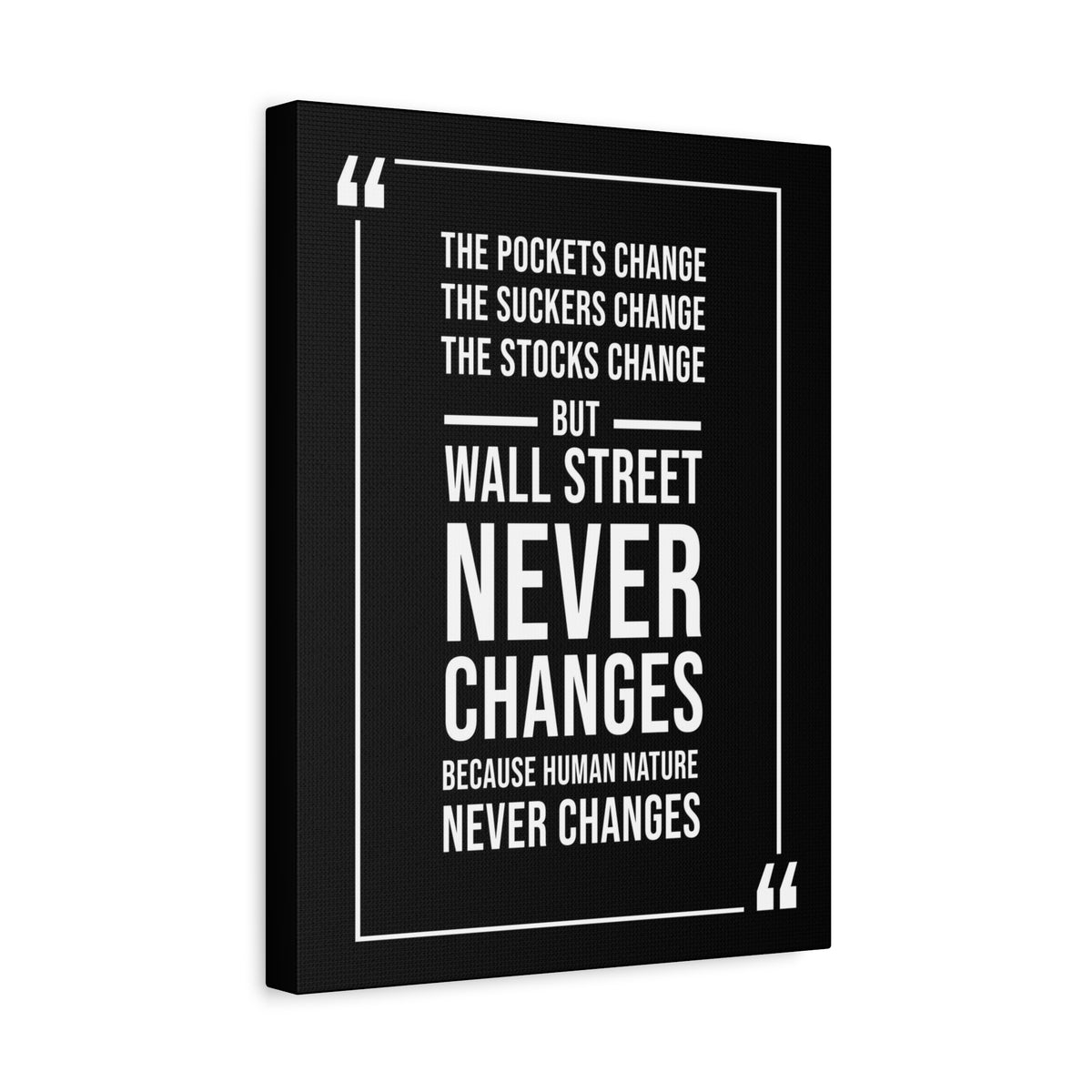 Stock Market Wall Art Wall Street Never Changes Wall Street Trading QuoteMoney Motivation Wall Art-Express Your Love Gifts