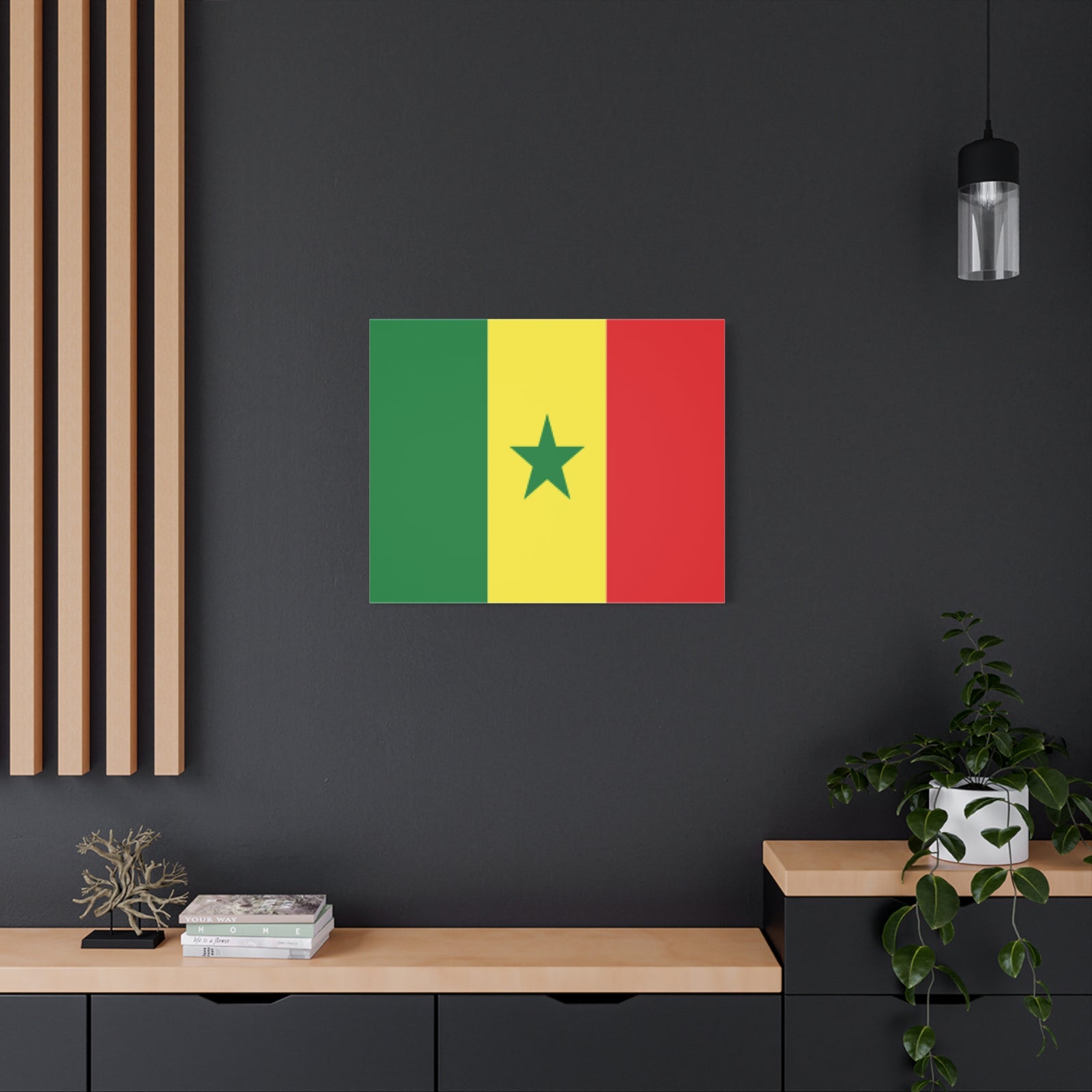 Senegal Country Flag Canvas Vibrant Wall Art Unframed Home Decor-Express Your Love Gifts