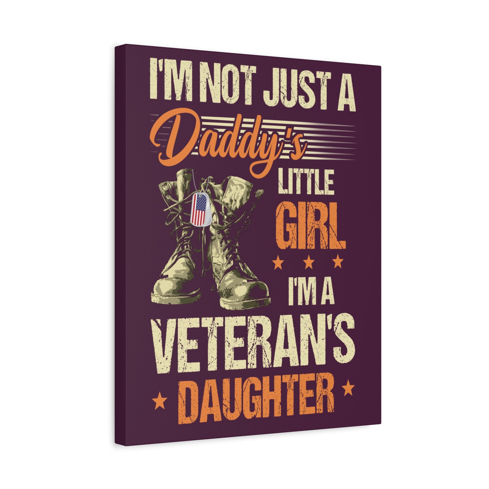 Veteran's Daughter Canvas Art - Proud Military Family Decor-Express Your Love Gifts
