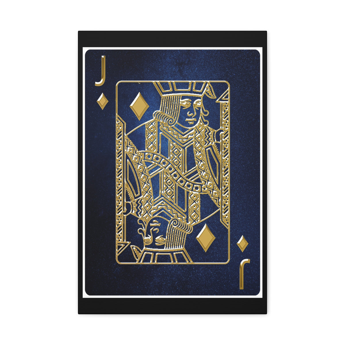Jack Of Diamonds Space Background Playing Card Canvas Wall Art for Home Decor Ready-to-Hang-Express Your Love Gifts