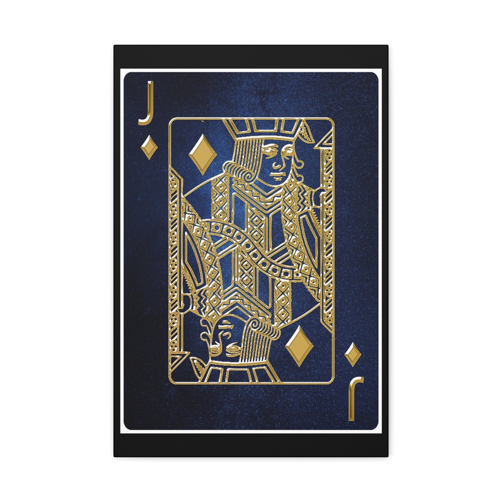 Jack Of Diamonds Space Background Playing Card Canvas Wall Art for Home Decor Ready-to-Hang-Express Your Love Gifts