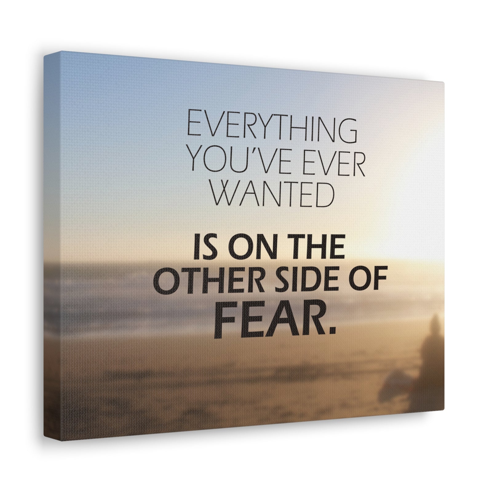 Inspirational Quote Canvas Everything You've Ever Wanted Wall Art Motivational Motto Inspiring Prints Artwork Decor Ready to Hang-Express Your Love Gifts