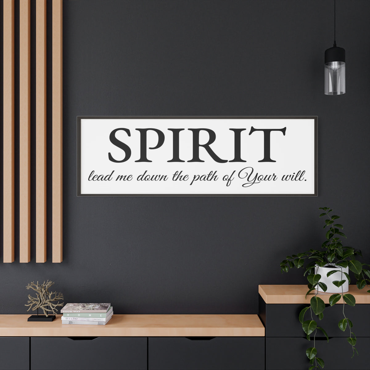 Scripture Walls Spirit Lead Me White Bible Verse Canvas Christian Wall Art Ready to Hang Unframed-Express Your Love Gifts