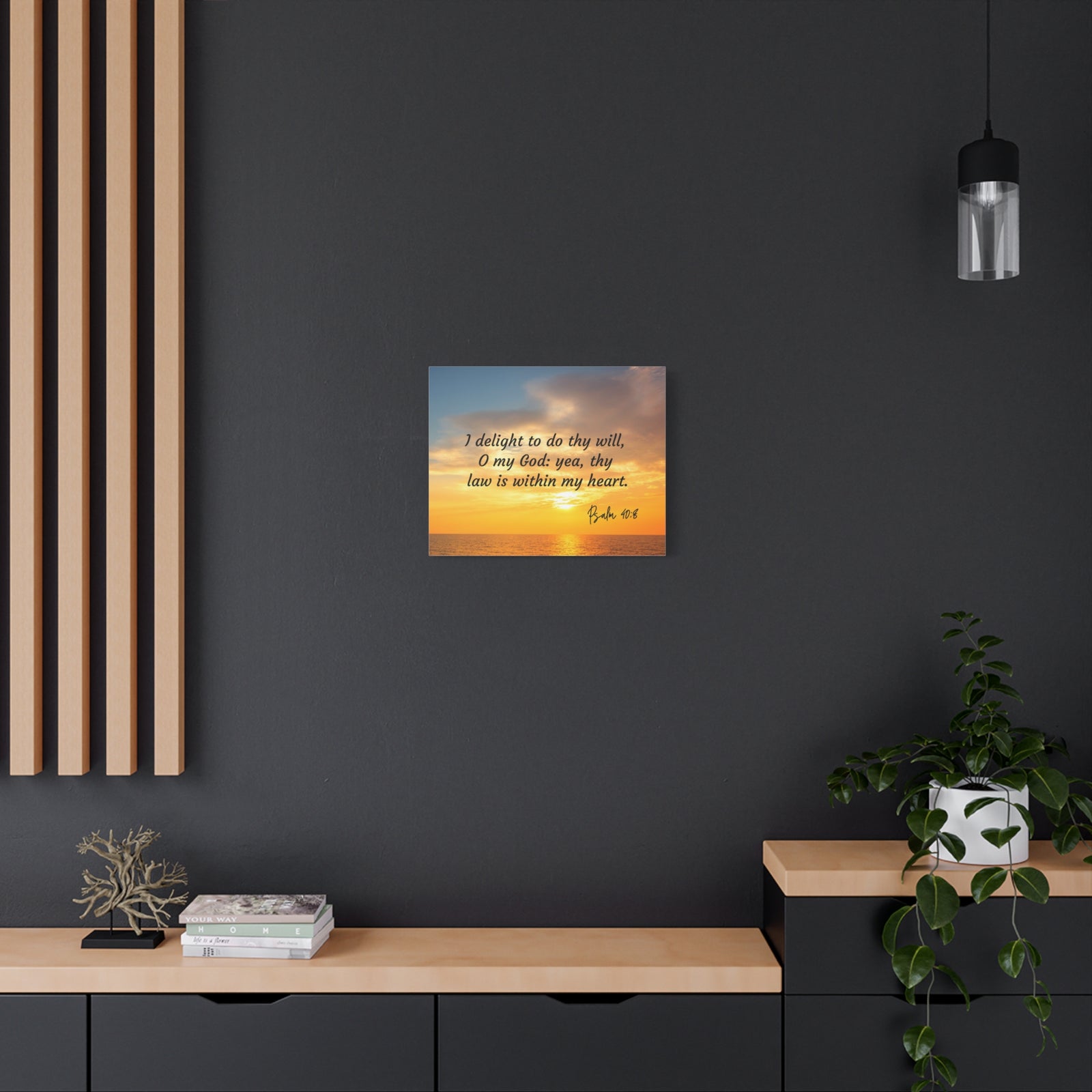 Scripture Walls Thy Will Psalms 40:8 Bible Verse Canvas Christian Wall Art Ready to Hang-Express Your Love Gifts