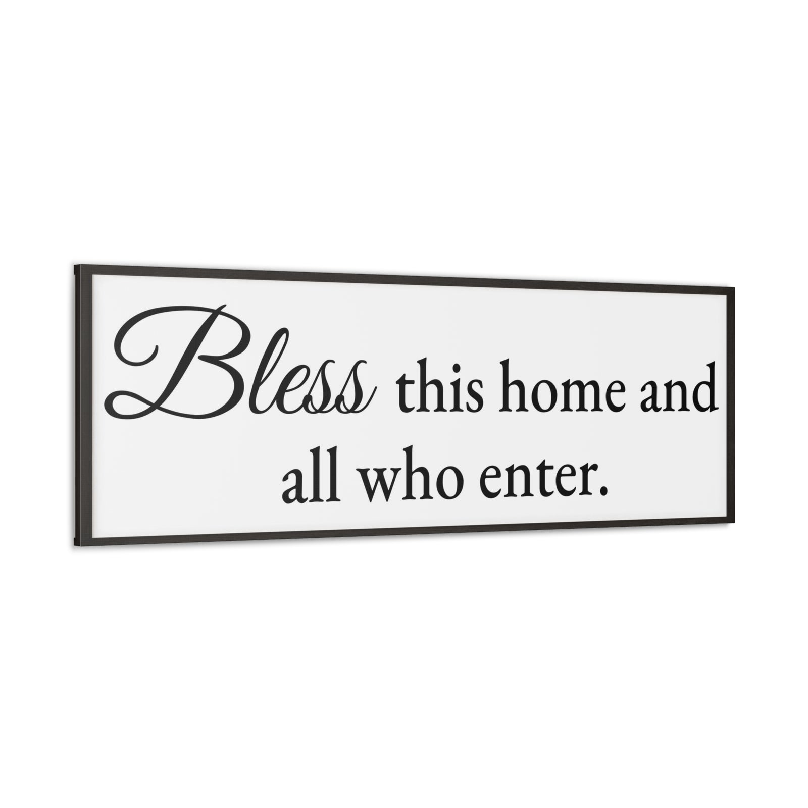 Scripture Walls Bless This Home Luke 10:5 White Bible Verse Canvas Christian Wall Art Ready to Hang Unframed-Express Your Love Gifts