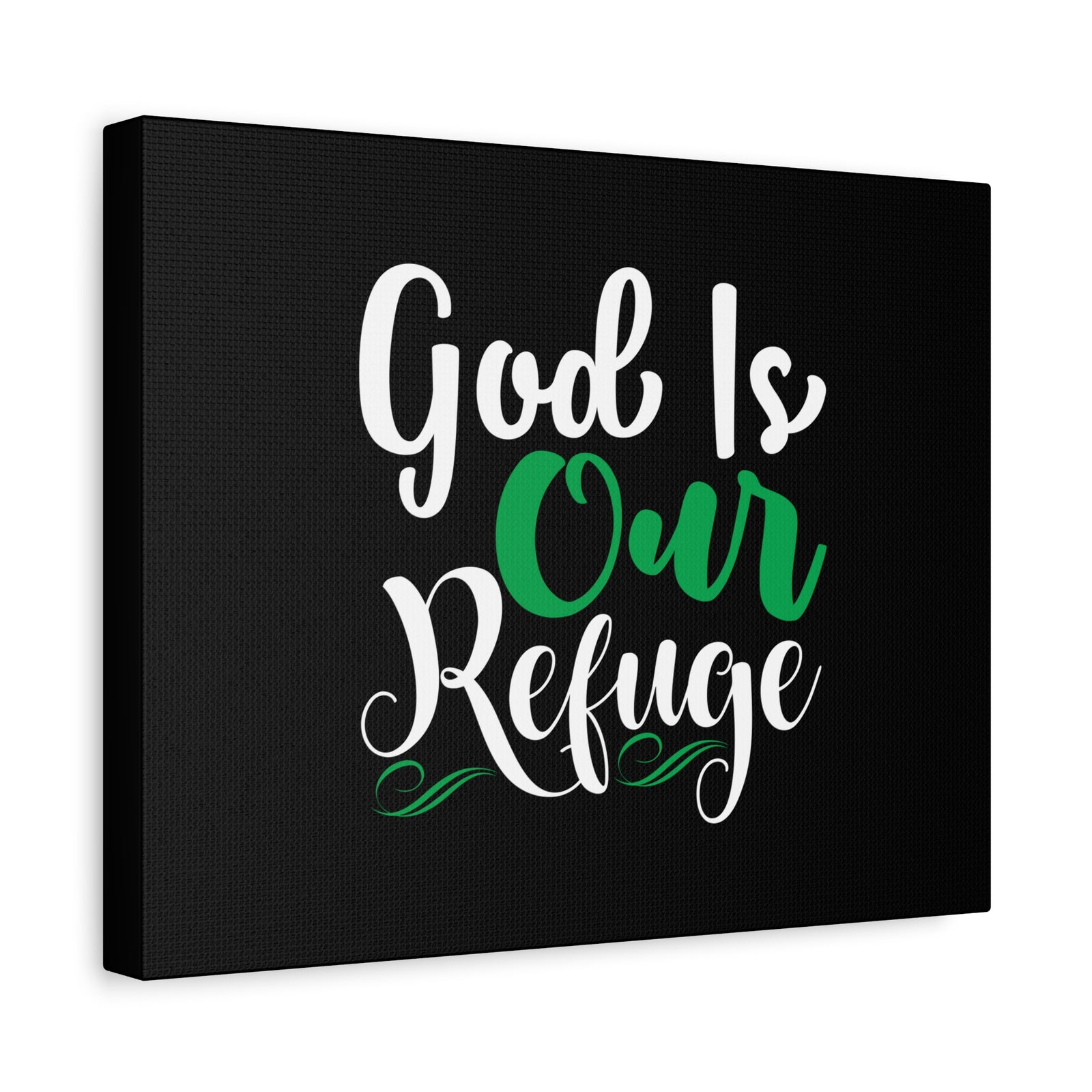 Scripture Canvas God Is Our Refuge Psalm 46:1 Christian Wall Art Bible Verse Print Ready to Hang-Express Your Love Gifts