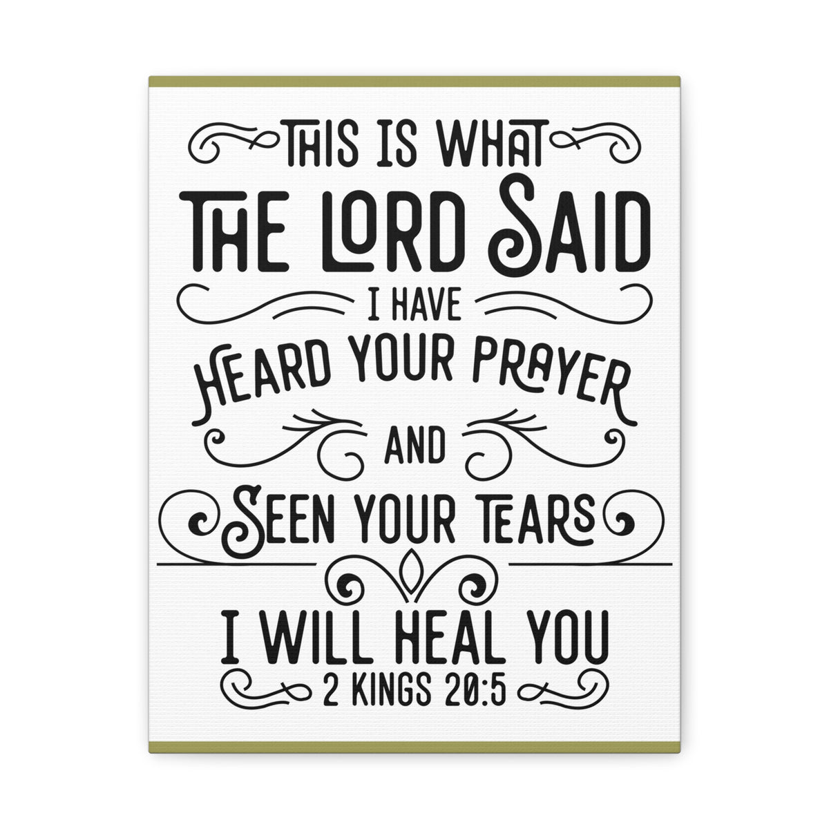 Scripture Walls I Will Heal You 2 Kings 20:5 Bible Verse Canvas Christian Wall Art Ready to Hang-Express Your Love Gifts