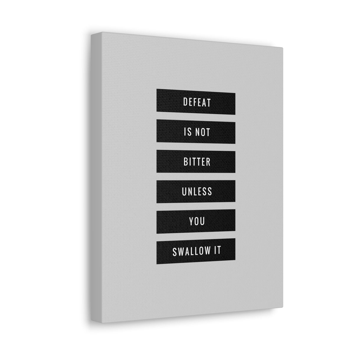 Inspirational Wall Art Defeat Is Not Bitter Motivation Wall Decor for Home Office Gym Inspiring Success Quote Print Ready to Hang-Express Your Love Gifts