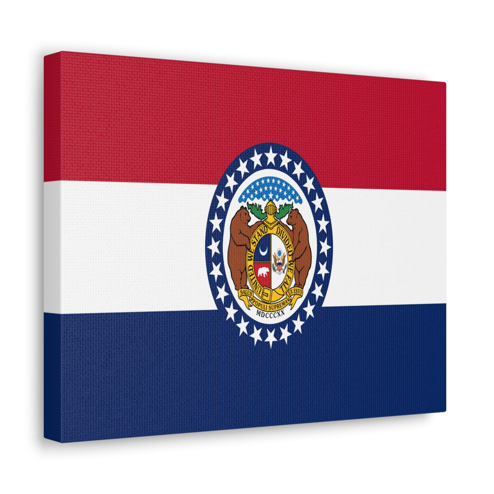 Missouri Stage Flag Canvas Vibrant Wall Art Unframed Home Decor-Express Your Love Gifts